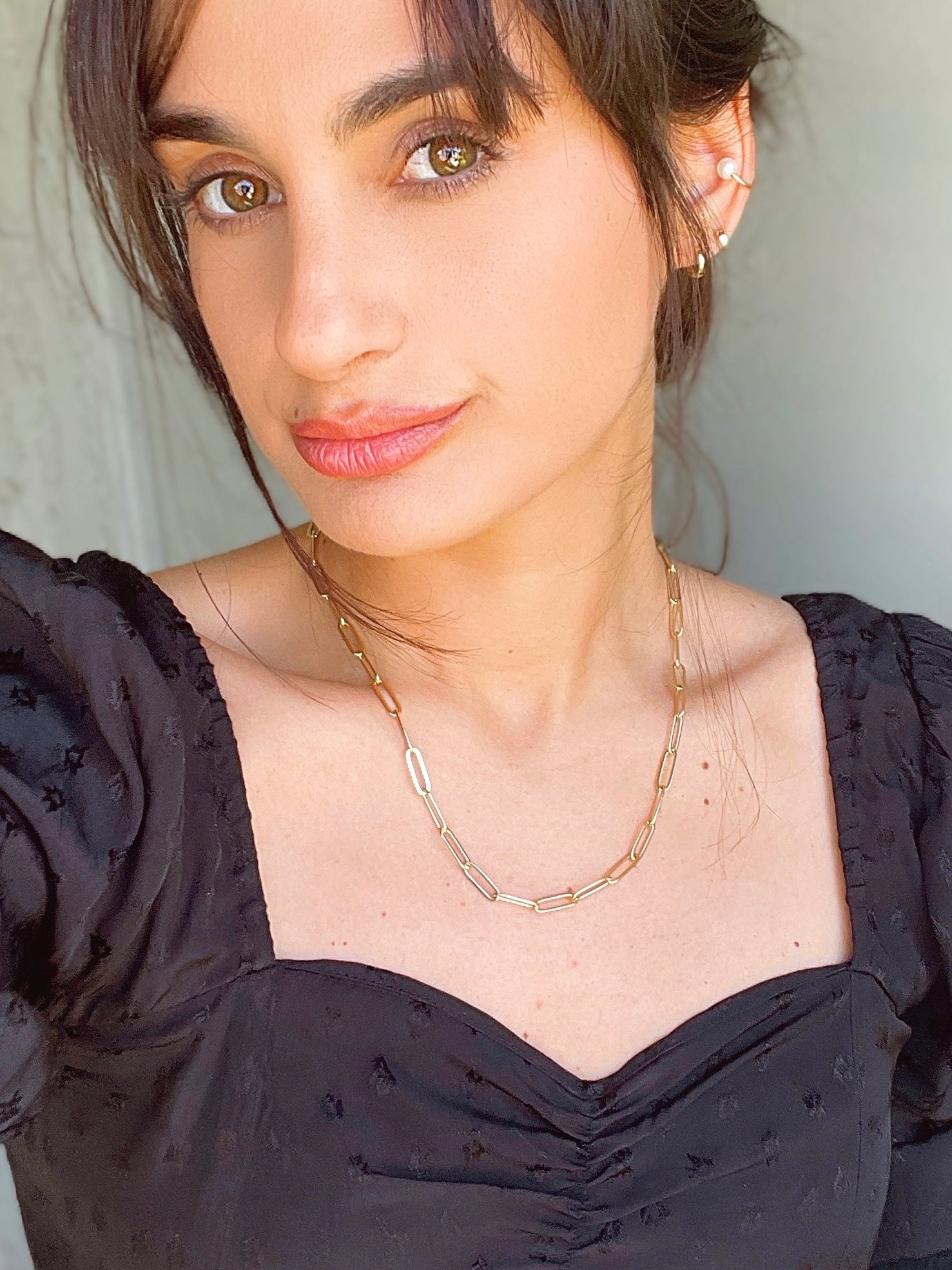18k Gold Filled Paperclip Chain Necklace - Dainty Minimalist Layering Jewelry for Women - Perfect for Everyday Wear, Gift Giving & Special Occasions