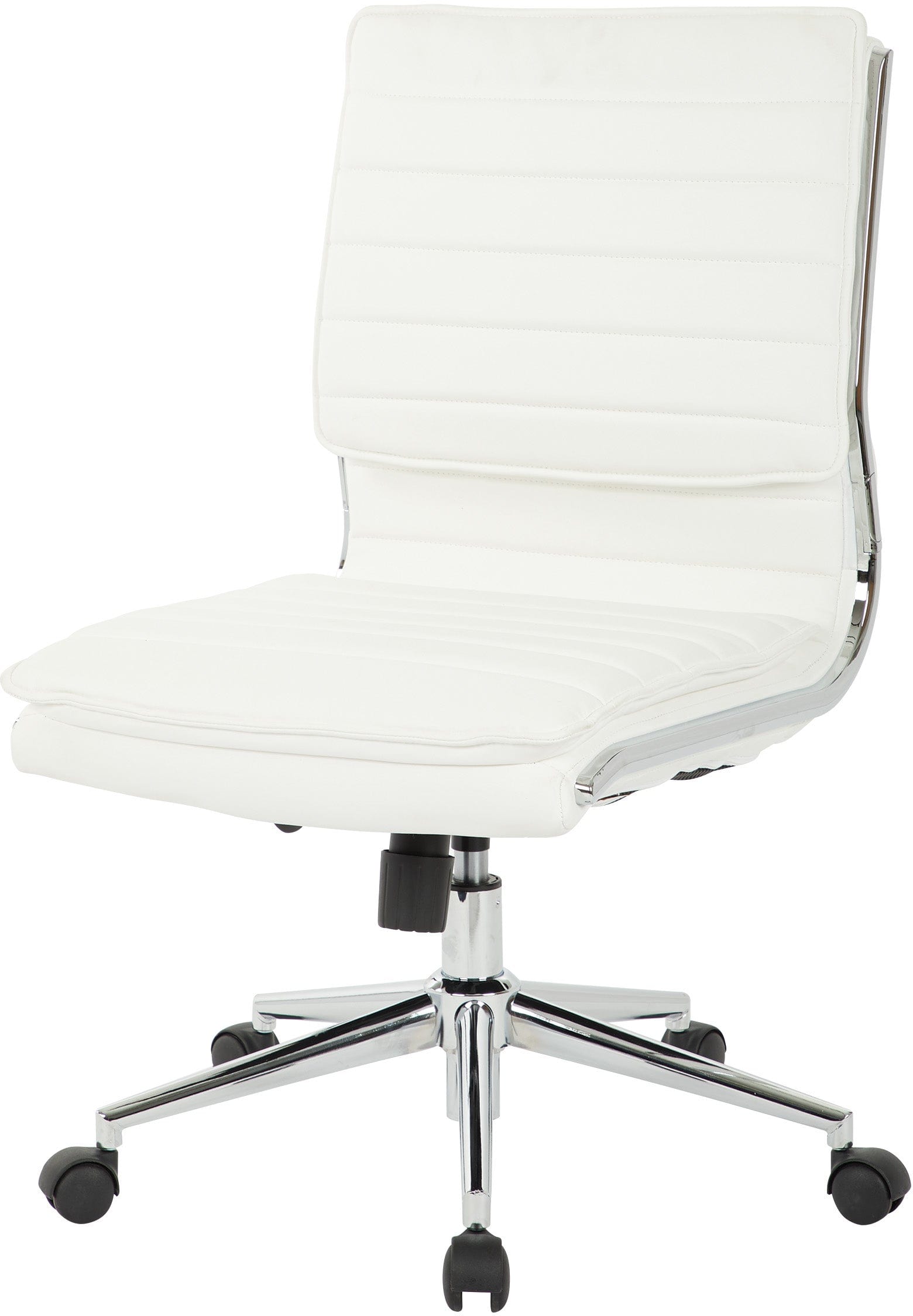 Office Star Armless Mid Back Manager's Faux Leather Chair [SPX23592C] - Ergonomic Office Chair for Home & Business, Comfortable Desk Chair for Long Hours Work, Perfect for Office, Study Room, or Conference Room
