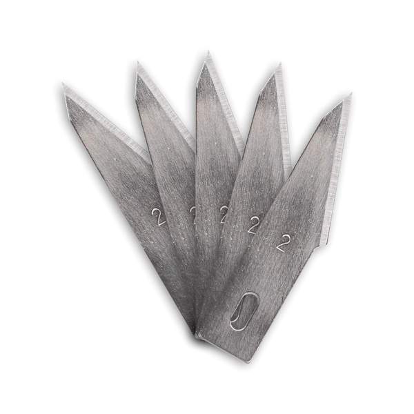 Angelus Detail Knife #2 with 5 Replacement Blades - Professional Leather Crafting Tool for Shoe Repair, Upholstery & DIY Projects