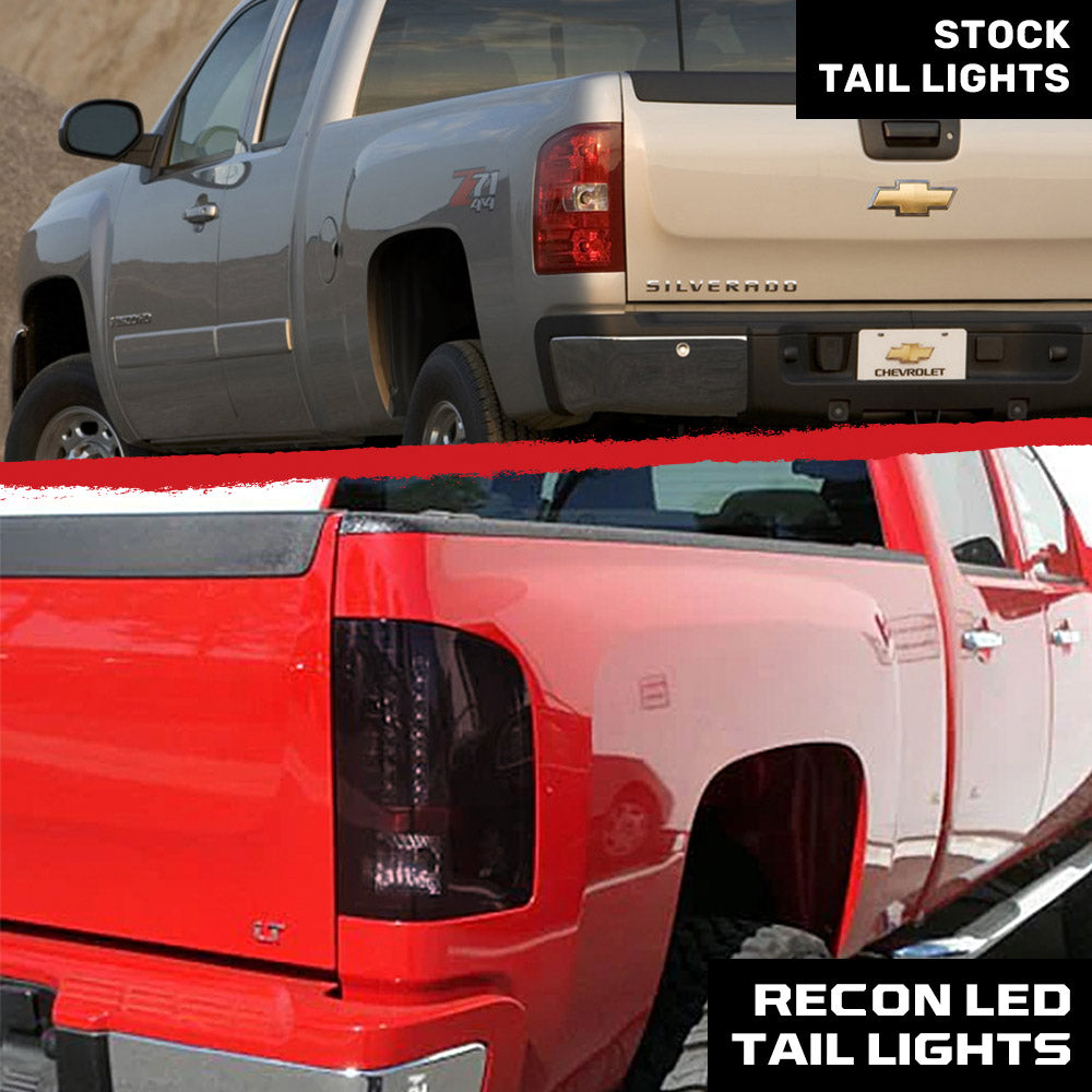 2007-2014 Chevy Silverado & GMC Sierra Dually LED Tail Lights - Ultra Bright, Multiple Lens Design - Perfect for Night Driving & Enhanced Visibility