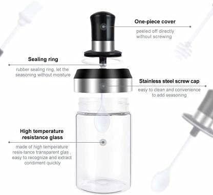 FASTIVEN Glass Sugar Bowl with Lid & Spoon - 250ml Airtight Sugar Storage Container for Kitchen, Coffee, Tea, Baking - Elegant Home Decor & Practical Kitchen Organizer for Countertop, Pantry, Dining Table