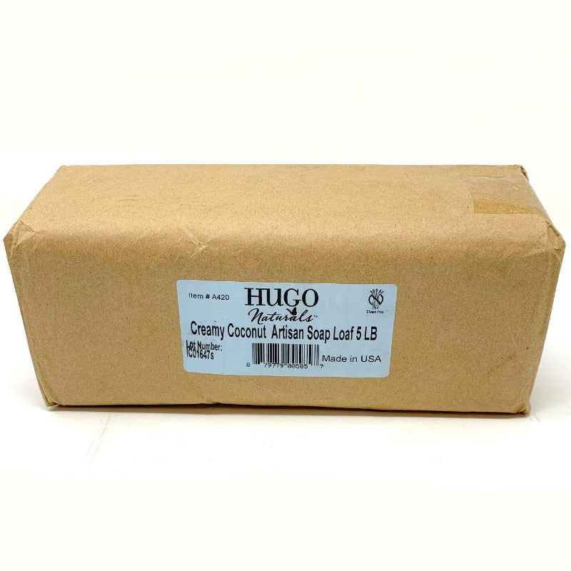 HUGO NATURALS Creamy Coconut Artisan Soap - Handmade Organic Soap Bar for Dry & Sensitive Skin - Moisturizing with Shea Butter & Coconut Oil - Perfect for Bath, Shower & Gift Giving
