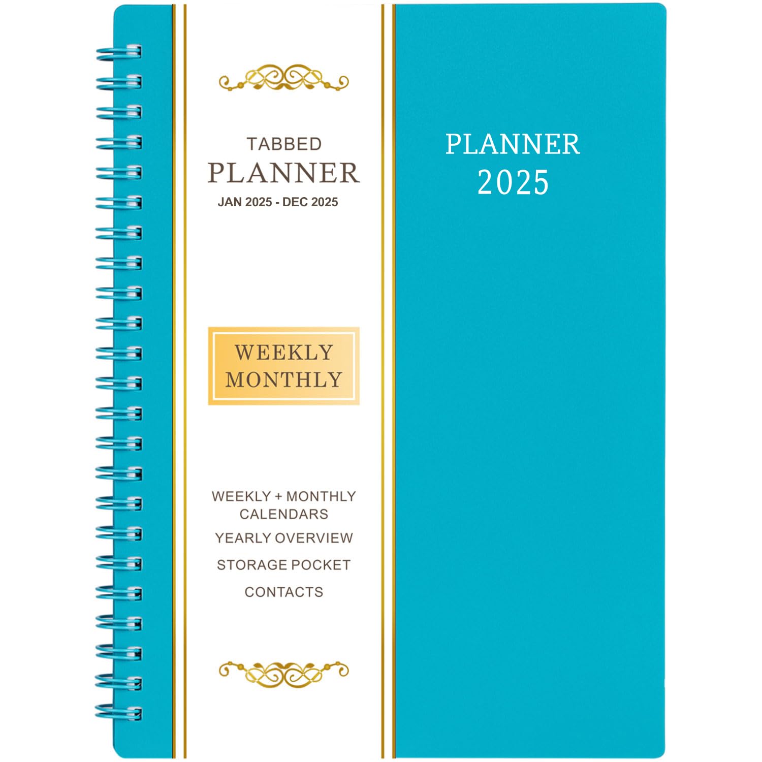 2025 Planner - Weekly & Monthly Organizer with Tabs, 6.25