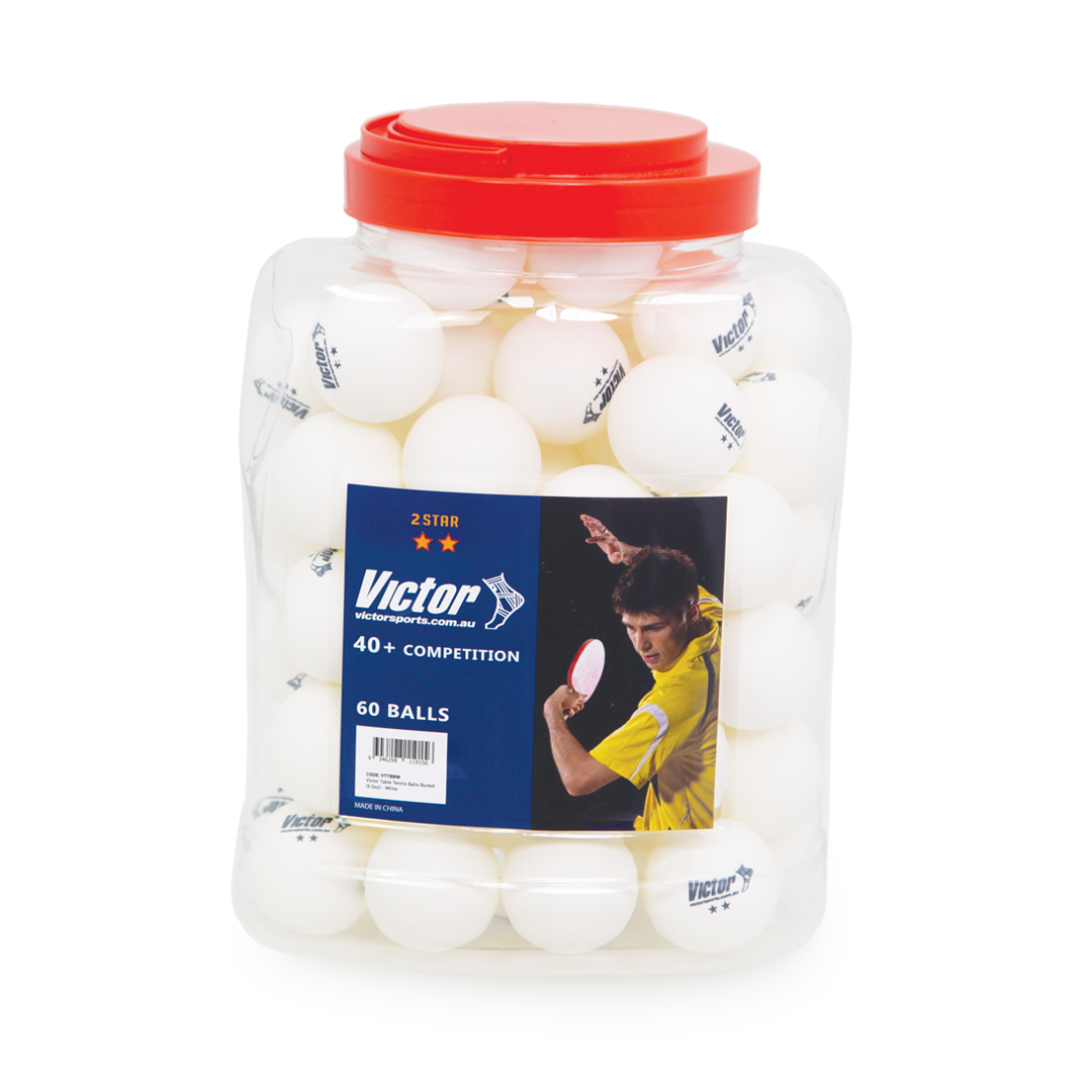 Victor 40+ 3-Star Premium Table Tennis Balls - ITTF Approved for Tournament Play (Pack of 6) - Perfect for Professional Matches, Training & Recreational Games
