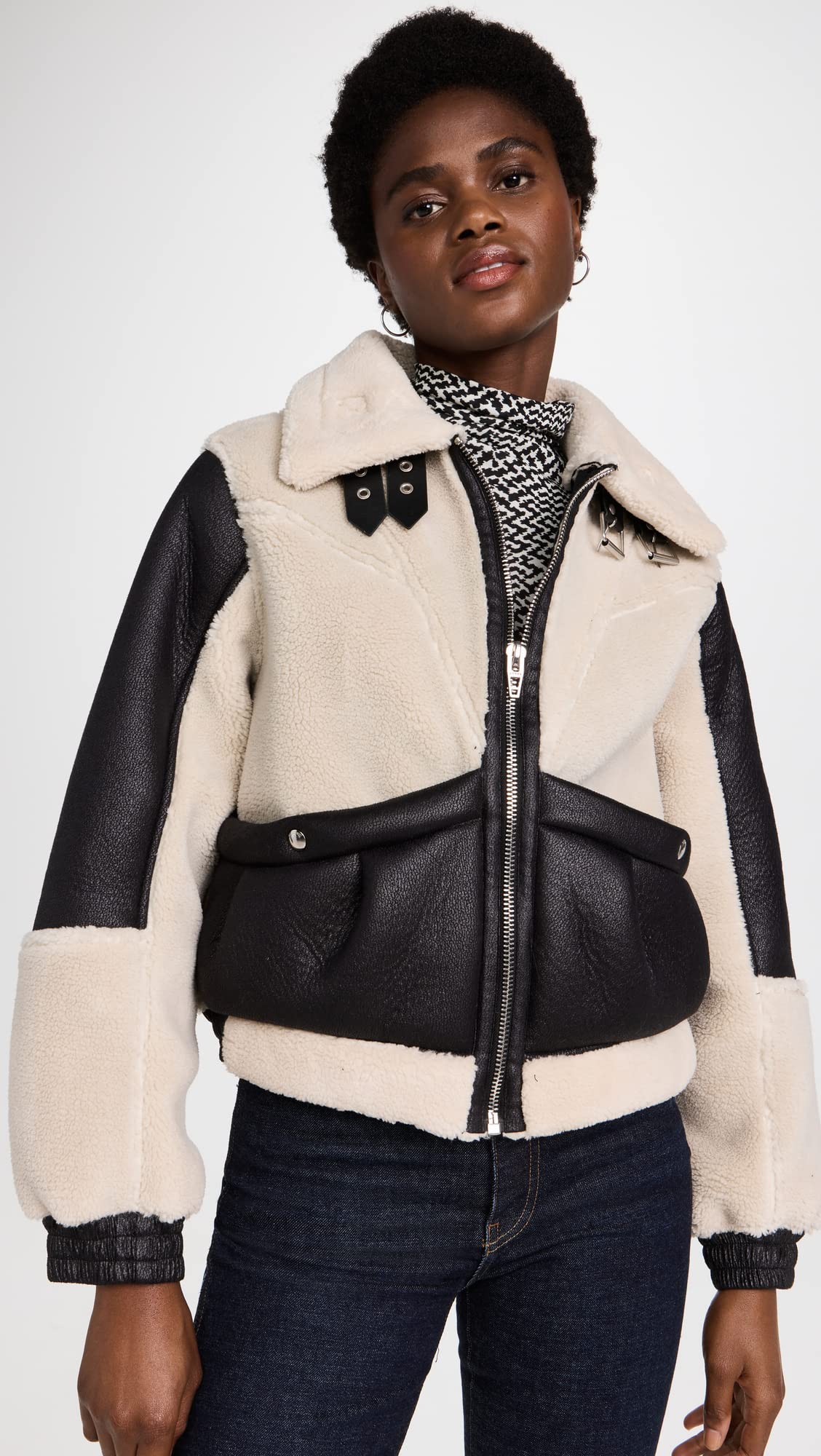 BLANKNYC Women's Faux Leather Bonded Moto Jacket - Stylish Biker Jacket for Women, Perfect for Motorcycle Riding, Night Out & Fall Fashion