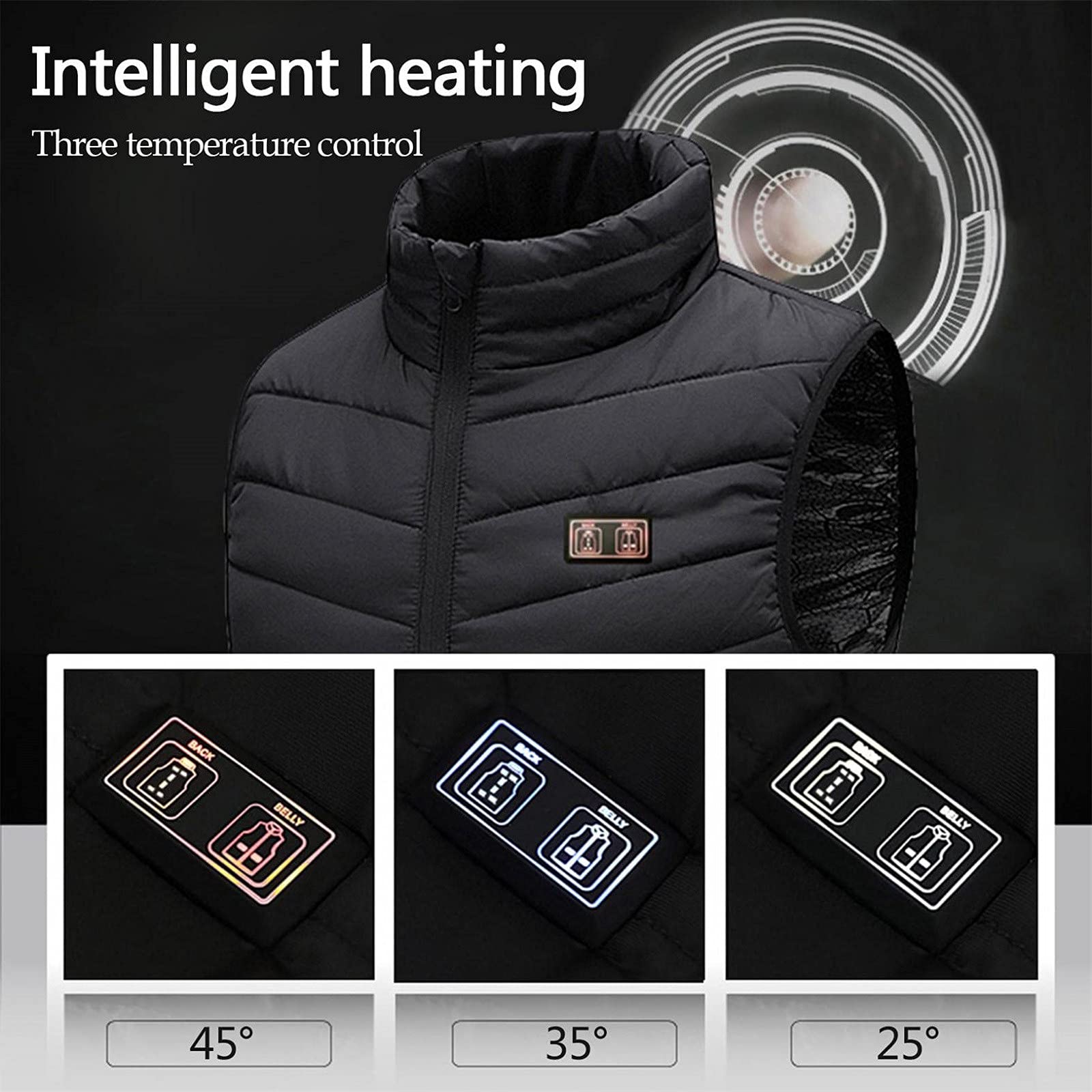 Lightweight USB Heated Vest for Women - Electric Heating Jacket with USB Charging for Outdoor Activities, Hiking & Winter Sports (Batteries Not Included)