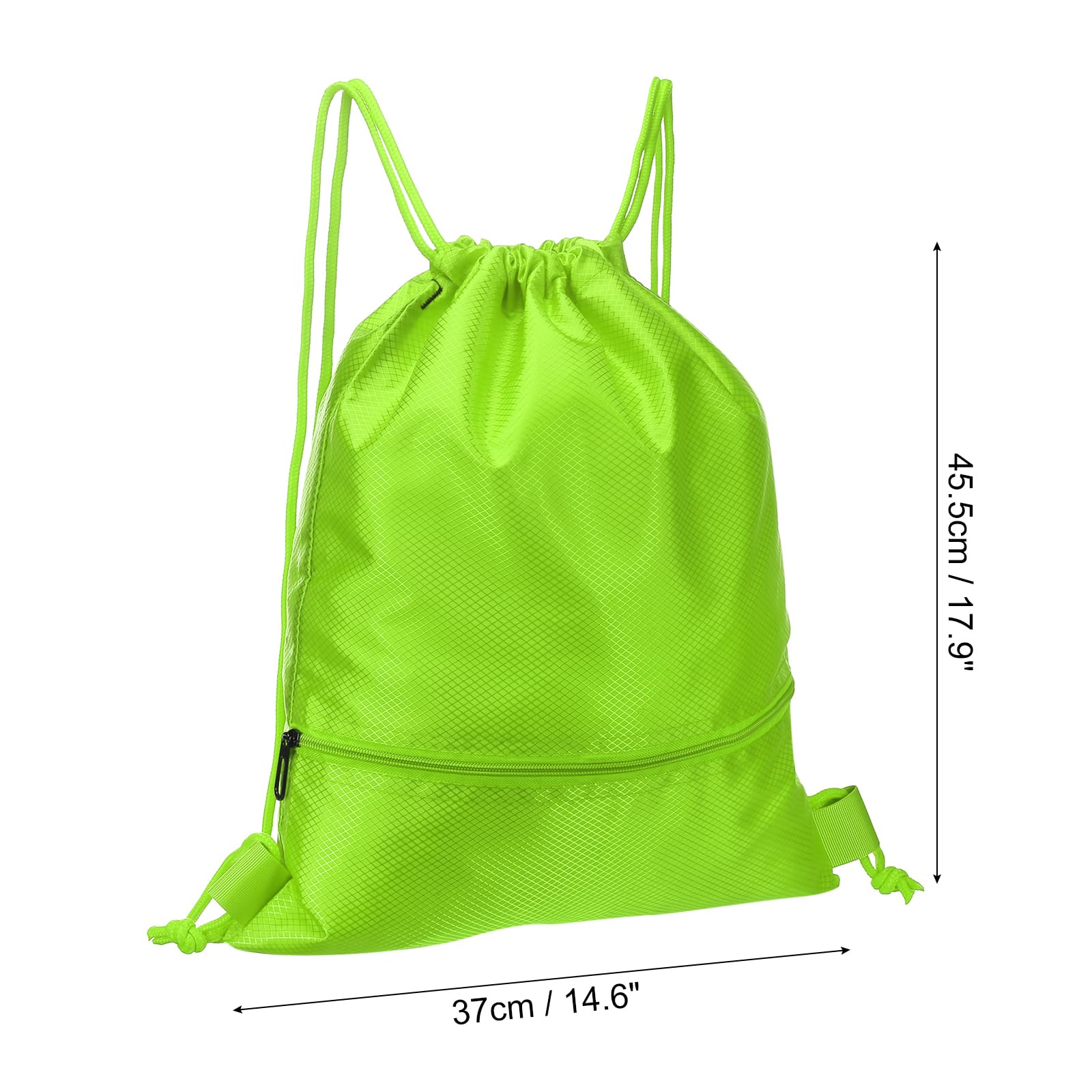 PATIKIL Drawstring Backpack - Gym Bag with Zip Pocket for Men & Women | Perfect for Sports & Travel