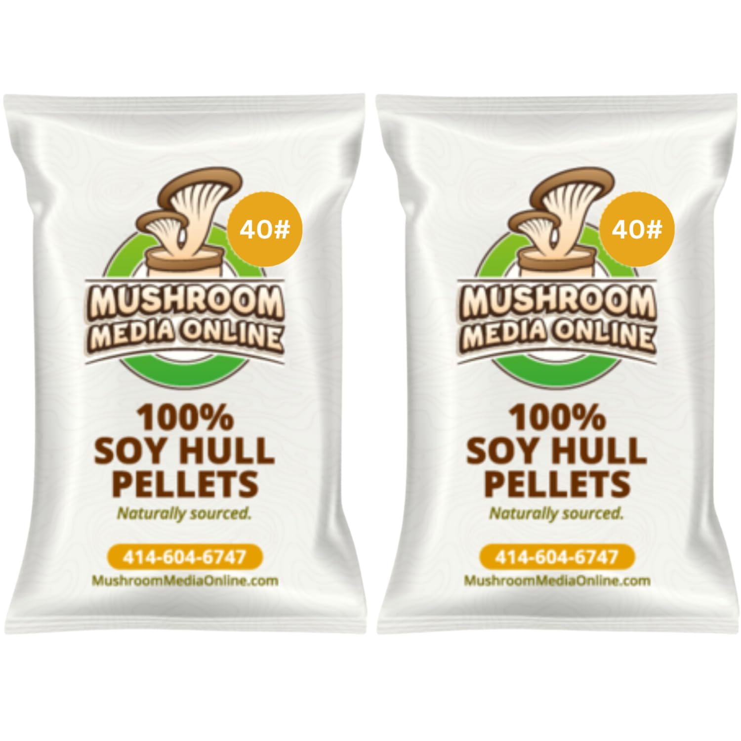 Premium 100% Soybean Hull Mushroom Substrate - 4 x 20lb Bags (80lbs Total) | Organic Mushroom Growing Medium for Oyster, Shiitake & Lion's Mane | Indoor/Outdoor Cultivation, Home Farming & Commercial Use