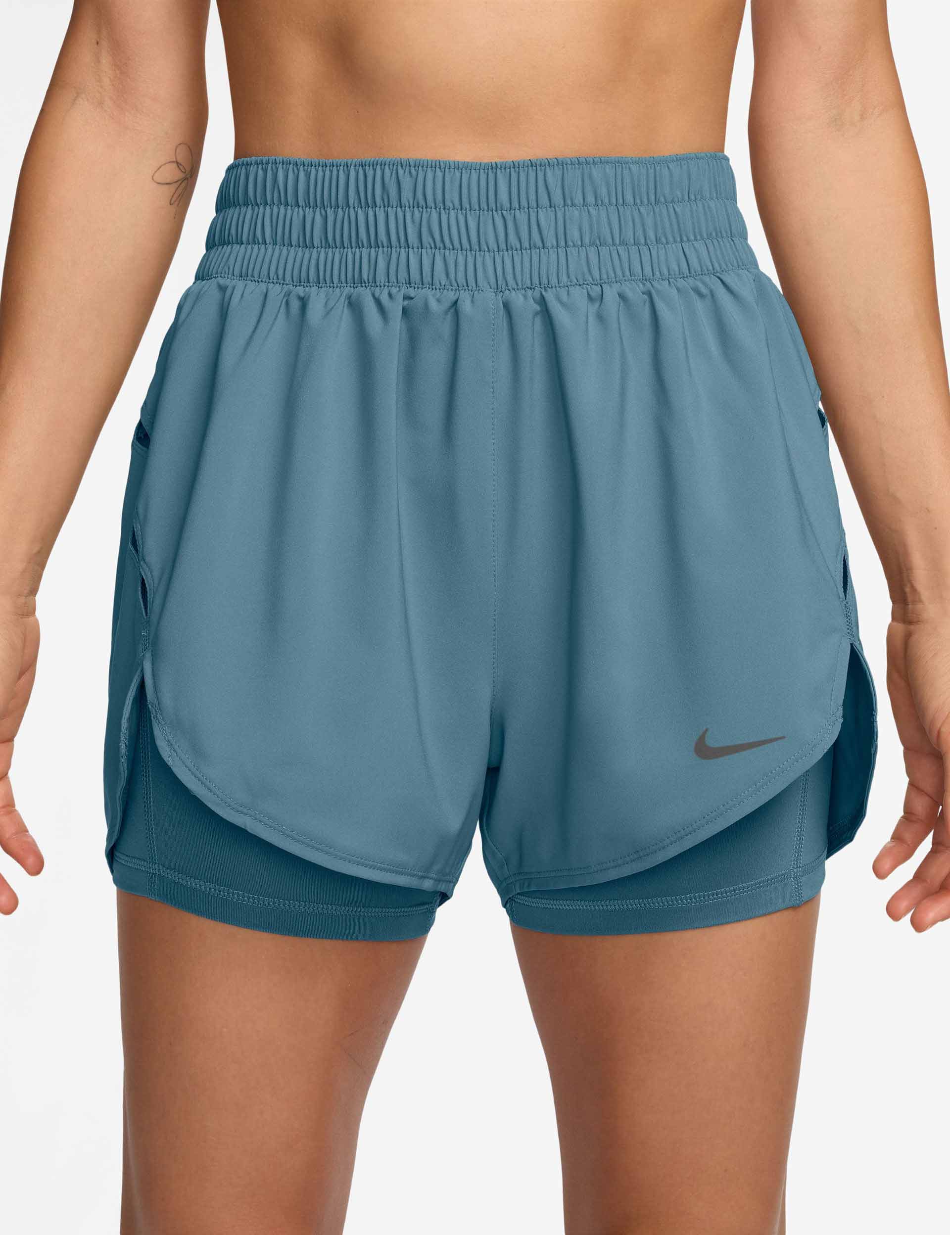 Nike Dri-FIT 2-in-1 Running Shorts for Men - Smokey Blue/Reflective Silver - Moisture-Wicking Athletic Shorts for Workouts & Gym Training