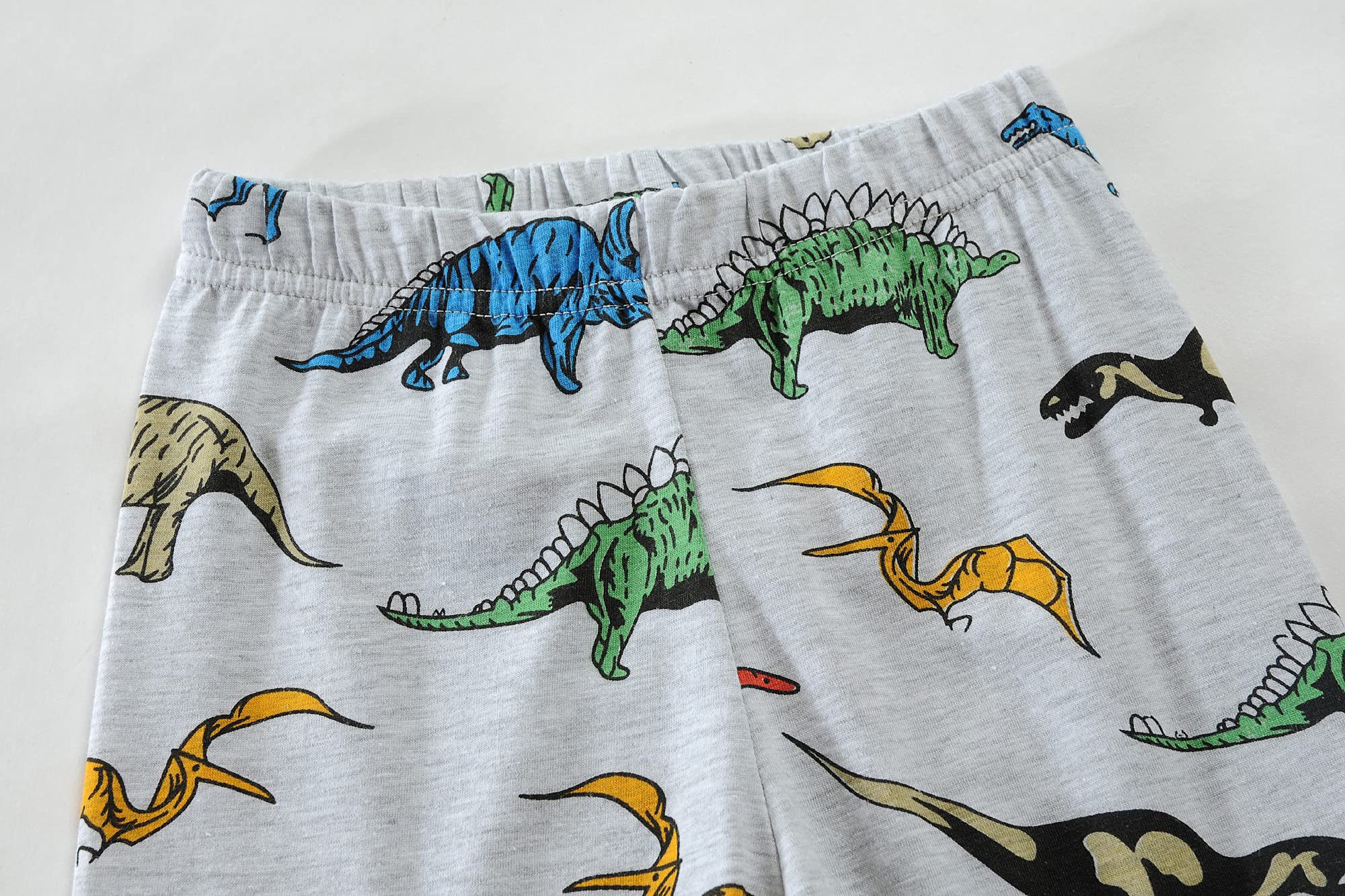 Monster Truck & Dinosaur Cotton Pajama Set for Toddler Boys 2-7 Years - Soft 2-Piece Sleepwear with Planet Print - Perfect for Bedtime & Lounging