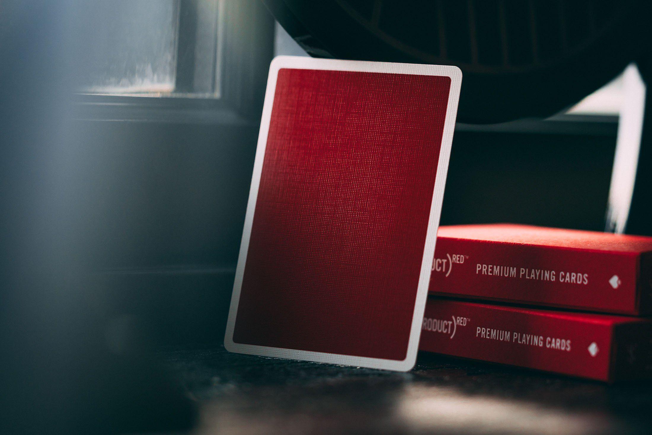 Premium Red Playing Cards - Classic Poker Size Deck for Card Games, Magic Tricks & Casino Nights - 100% Plastic-Coated for Durability & Smooth Shuffling