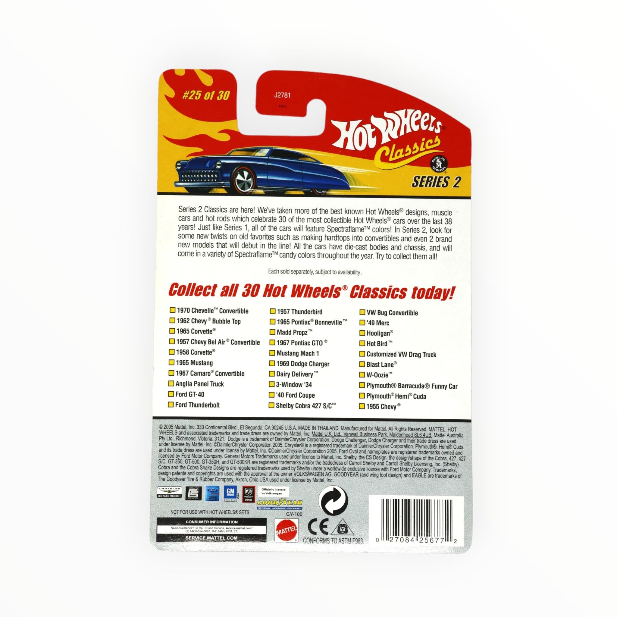 Hot Wheels Classics Series 2 1:64 Scale Blue Customized VW Drag Truck Die-Cast Car - Collectible Toy for Kids & Adults, Perfect for Display, Racing Games & Gift Giving