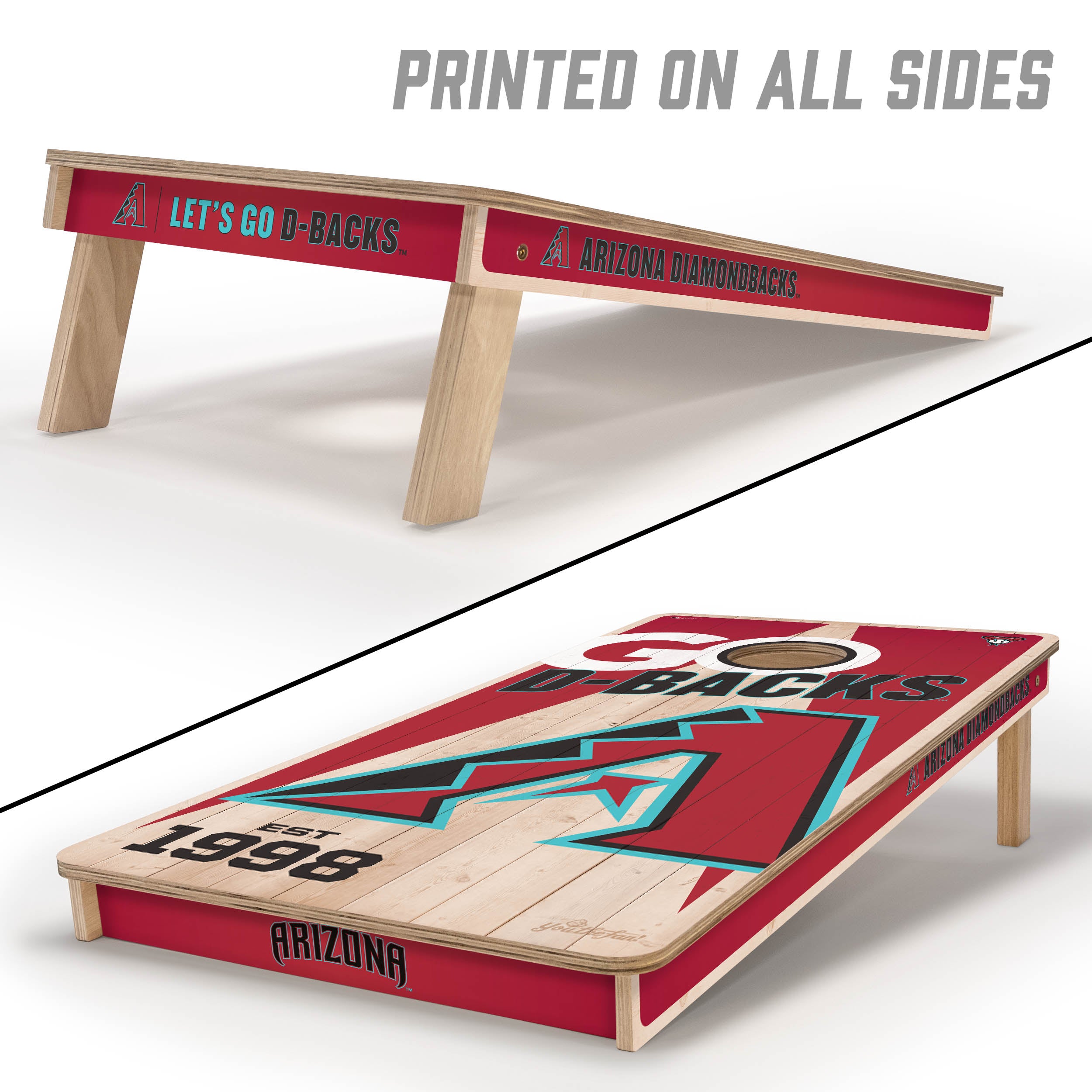 Official MLB Licensed Cornhole Boards Set - 2x4 Regulation Size with Bags - Perfect for Backyard BBQs, Tailgating & Outdoor Parties