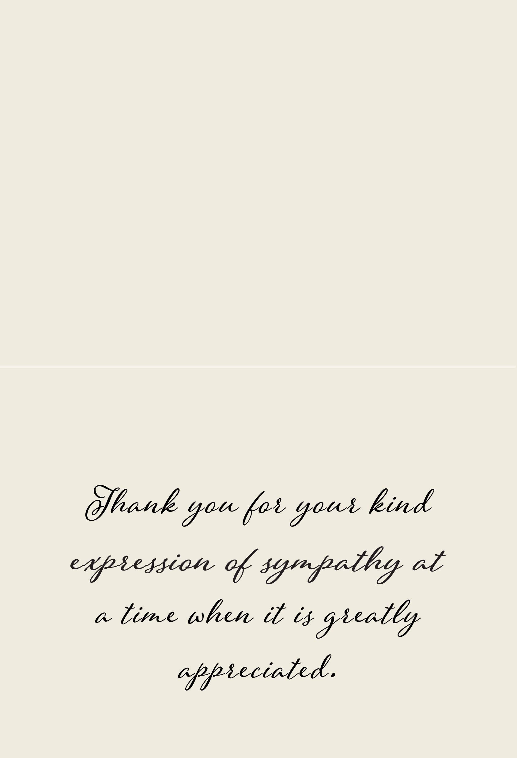 MPC Brands Funeral Thank You Cards - 50 Pack Rose Sympathy Bereavement Cards with Envelopes - Pre-Printed Message Inside - Perfect for Memorial Services & Condolence Gifts