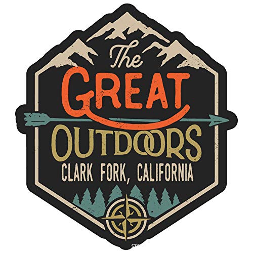Clark Fork California The Great Outdoors Design 4-Inch Fridge Magnet - Perfect for Kitchen Decor, Travel Souvenirs & Office Organization