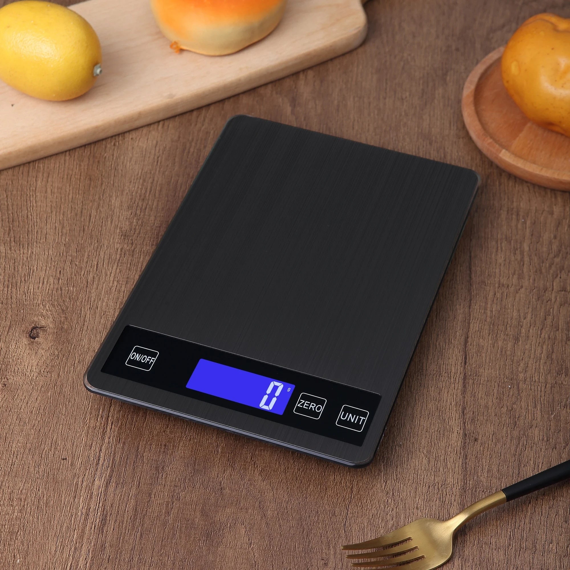 ANYCO Anygleam Digital Kitchen Food Scale - 10kg/22lb Capacity, Stainless Steel, Precise Weight Measurement for Cooking & Baking (Black) | Perfect for Home, Restaurant & Meal Prep