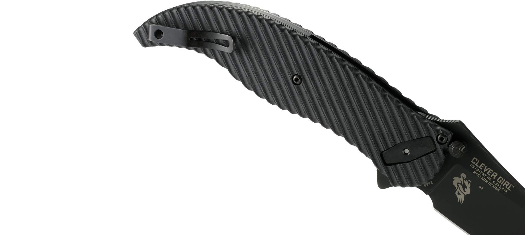 CRKT Clever Girl Folding Pocket Knife - Heavy Duty EDC with Black Blade, Flipper Open & Deadbolt Lock | IKBS Ball Bearing Pivot & G10 Handle (Model 2640) | Perfect for Camping, Hiking & Everyday Carry Tasks