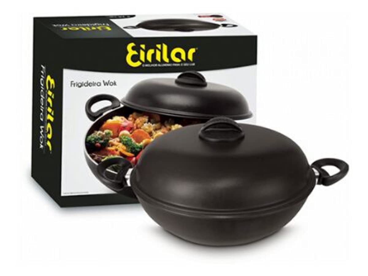 Non-Stick Wok Pan 36cm 9L with Lid & Handle - Durable Long Life Coating for Stir Fry, Saute, Deep Frying - Perfect for Asian Cooking, Home Kitchen & Restaurant Use