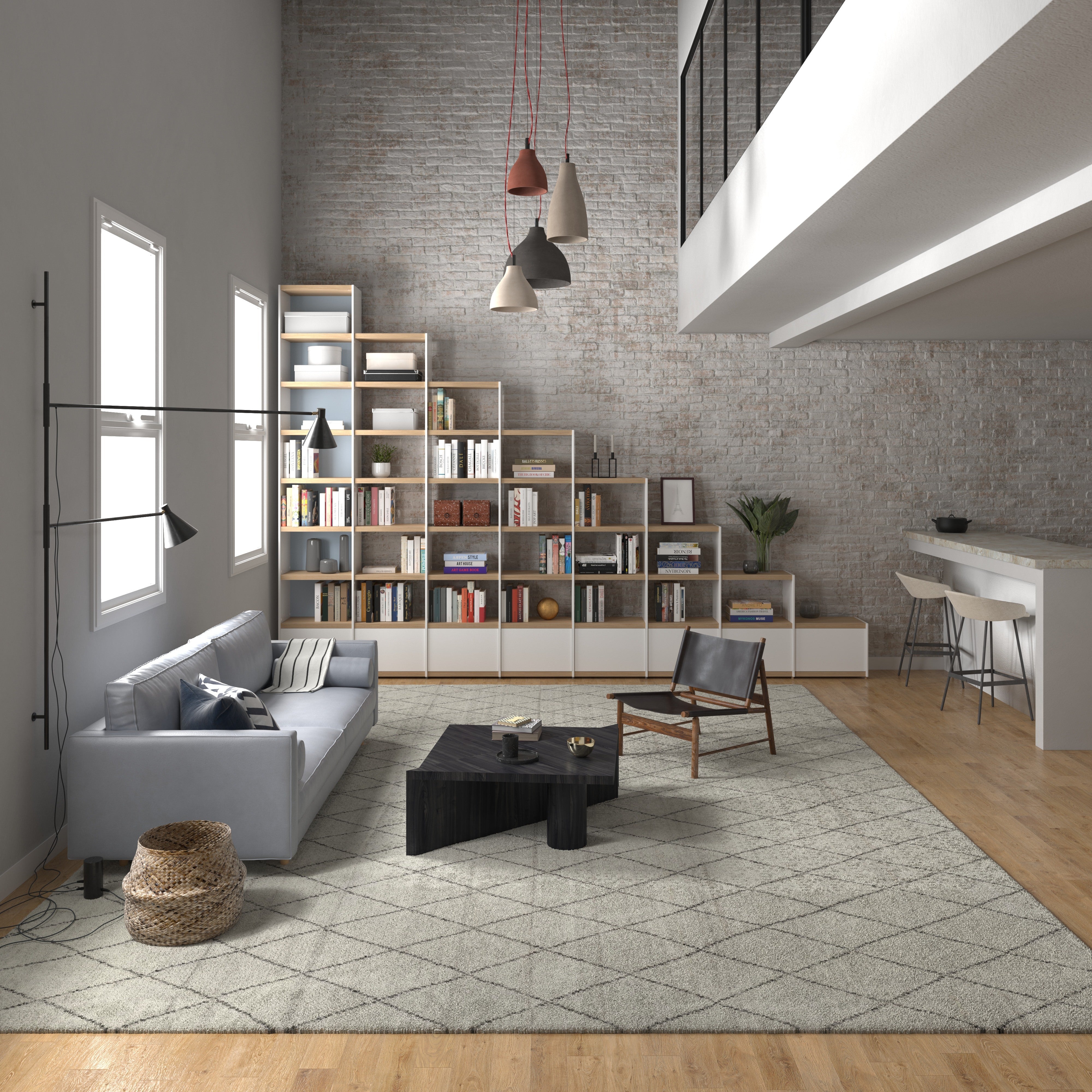 YOMO 5-Tier Modular Bookshelf - Adjustable & Space-Saving Storage Shelf for Home Office, Living Room, Bedroom - Perfect for Books, Decor & Organizing Small Spaces