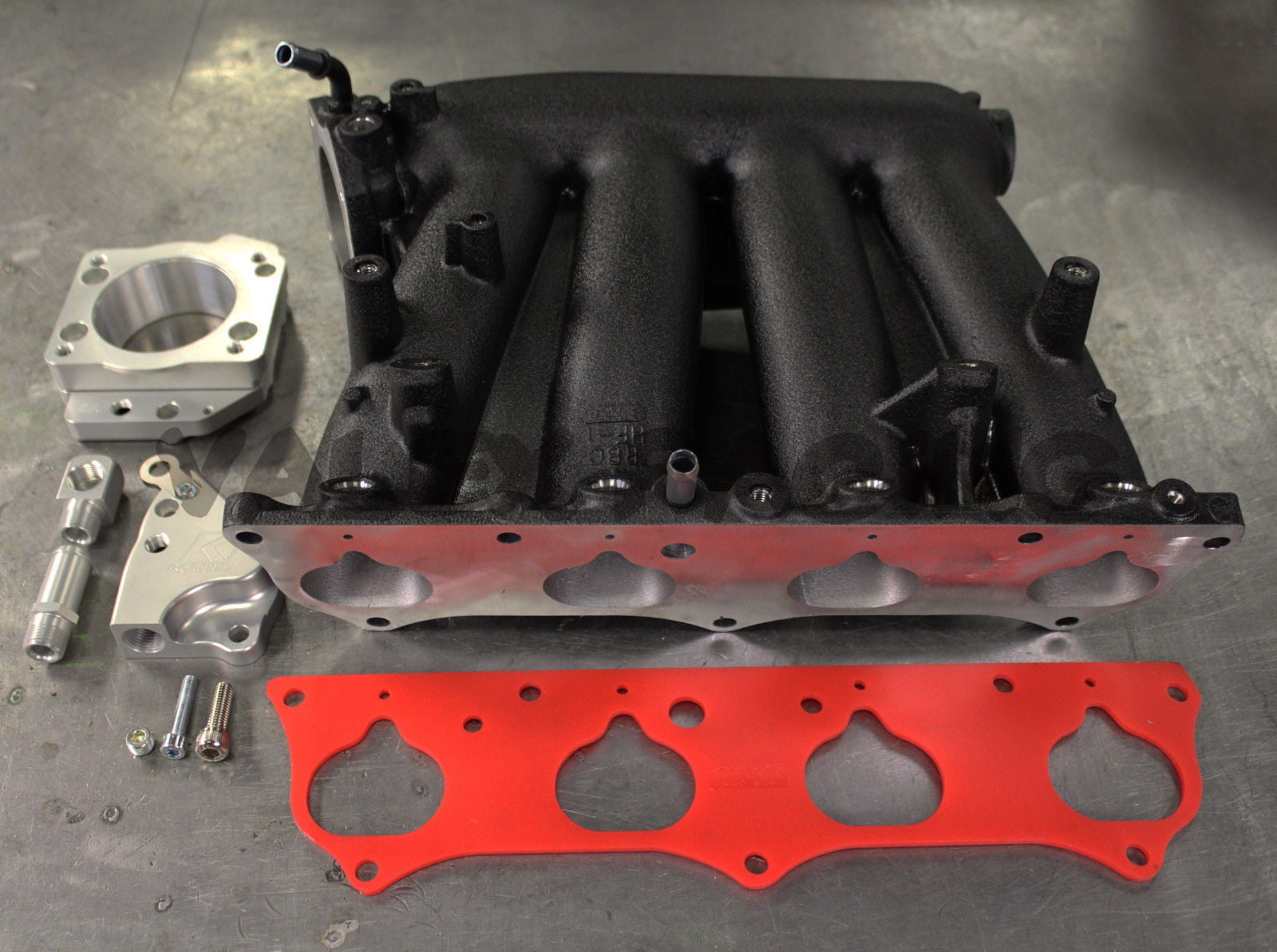 Black RBC Intake Manifold Swap Kit with ZDX Throttle Body Adapter for 2012-2015 Honda Civic Si - Performance Upgrade for Turbo & Engine Tuning