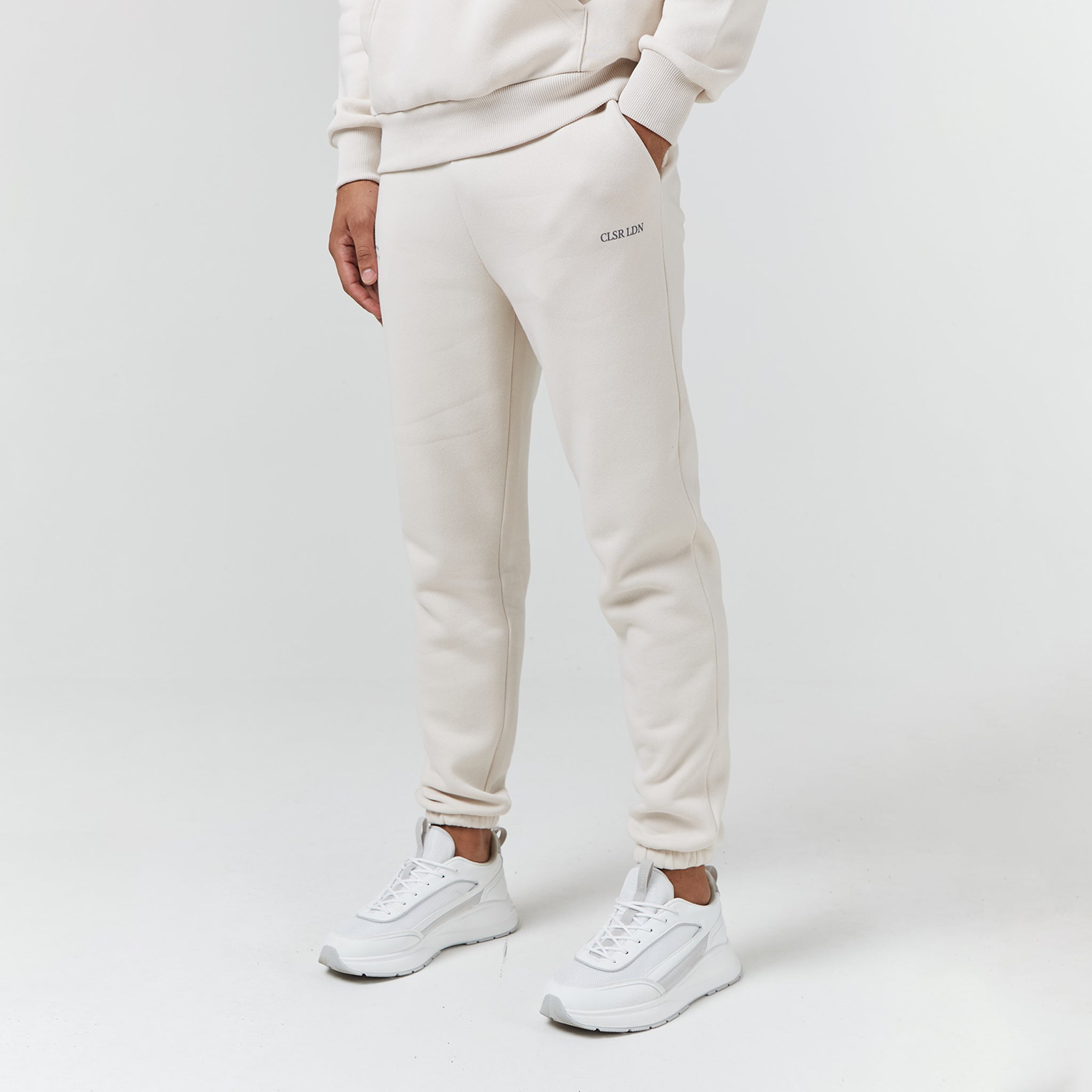 CLSR LDN Premium Luxury Tracksuit Set for Women - Soft Stone Grey Jogger Pants & Hoodie | Comfortable Athleisure Outfit for Gym, Yoga, Running & Casual Wear