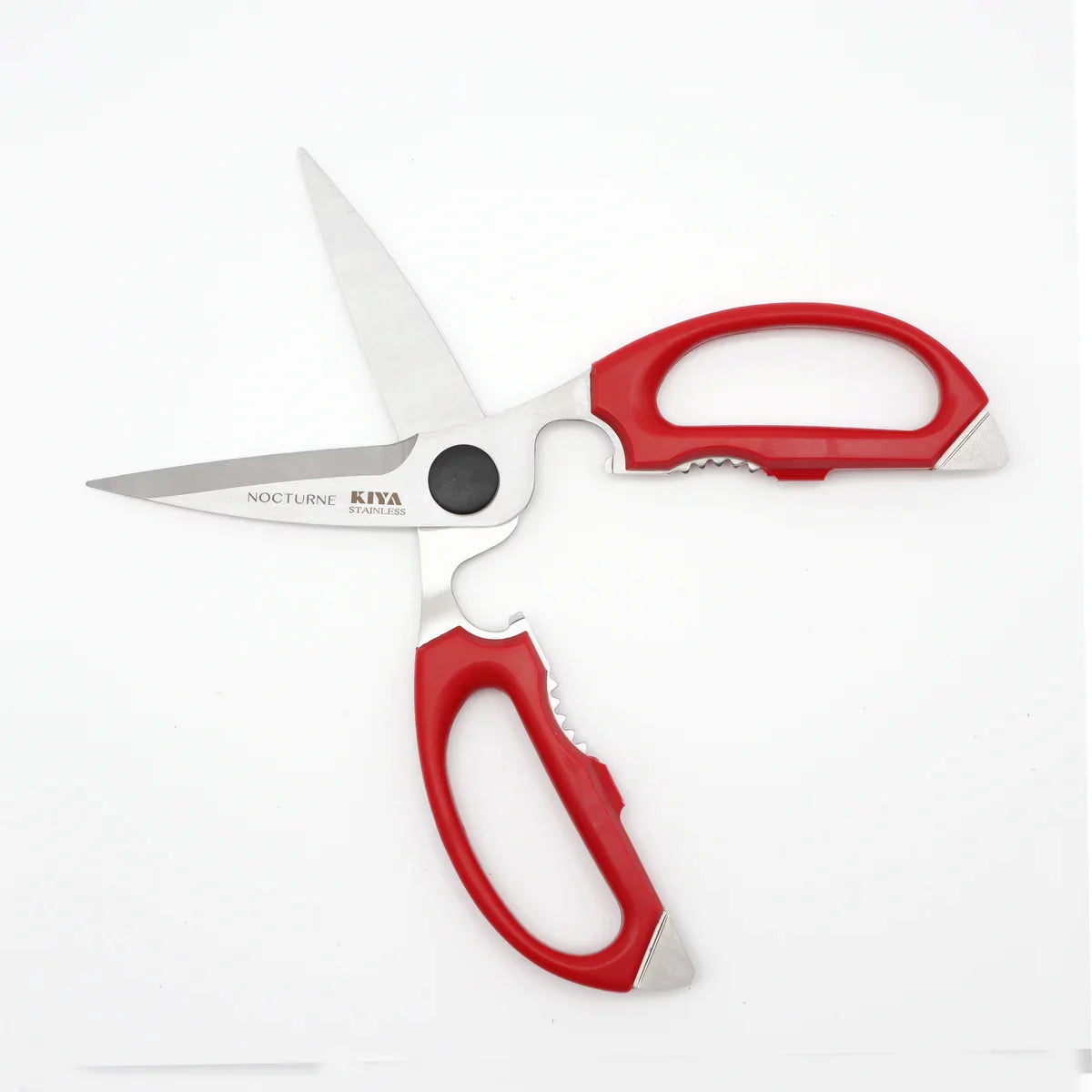 Premium Kiya Nocturne Multi-Purpose Kitchen Scissors 210mm - Heavy Duty Stainless Steel Shears with Bottle Opener, Herb Cutter & Nutcracker - Perfect for Cooking, Crafting & Home Use