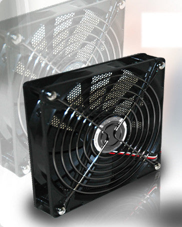 Lian Li 140mm x 140mm x 25mm PC Cooling Fan with Black Mesh Grill & Chrome Grill BS-05 - High Airflow Quiet Case Fan for Gaming PC, Computer Case, and Server Cooling