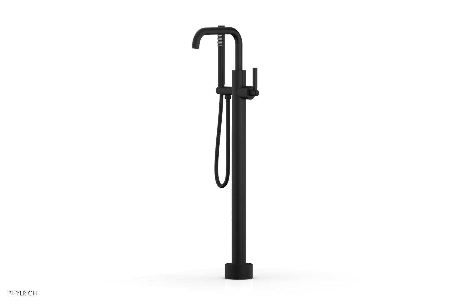 Premium Tall Floor Mount Tub Filler with Lever Handle & Hand Shower - D130 45 01 - Ideal for Modern Bathrooms & Spa-Like Showers