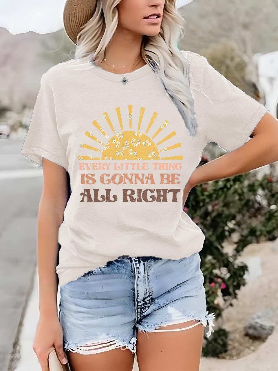 Trendy Women's Graphic Tee Shirts - Casual Summer Short Sleeve T-Shirts for Women - Loose Fit Comfortable Cotton Blouse - Perfect for Streetwear, Vacation & Everyday Outfits