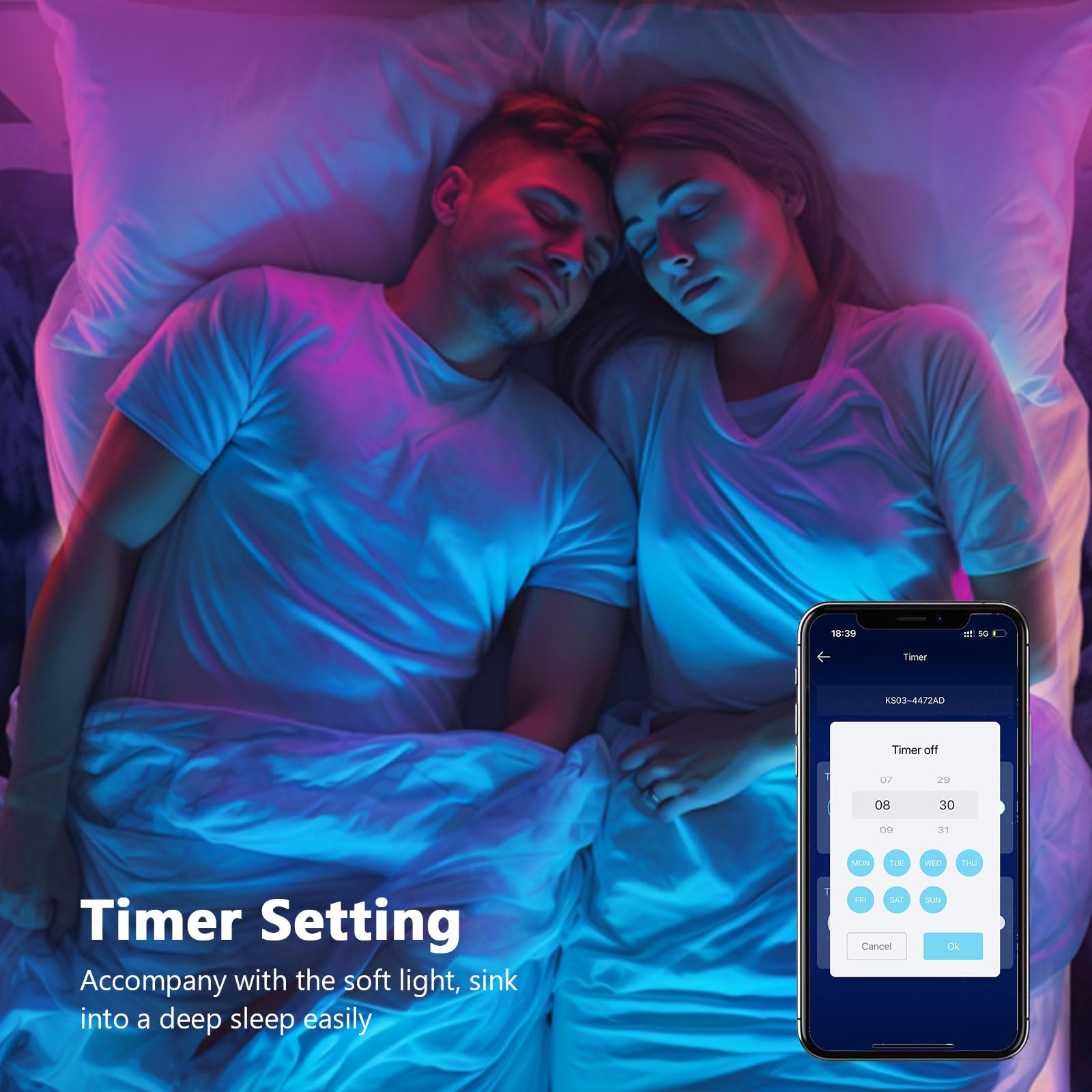 Smart RGB LED Strip Lights 10m - App & Remote Control, Music Sync, Cuttable Design - Perfect for Bedroom, Gaming Room, and Home Decoration