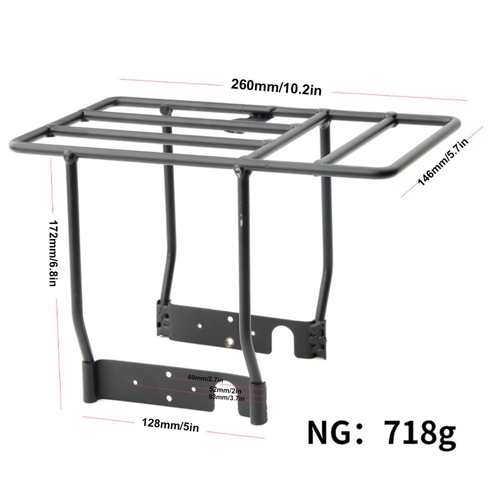 Electric Scooter Rear Cargo Rack - Aluminum Alloy Scooter Accessory for Shopping & Groceries | Durable Scooter Attachment for Commuting, Errands & Urban Transport