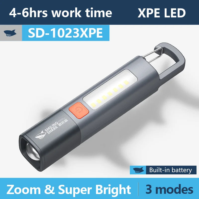 Super Bright LED Mini Flashlight with Hook - Compact, Portable, and Durable for Camping, Hiking, Emergency, and Everyday Use