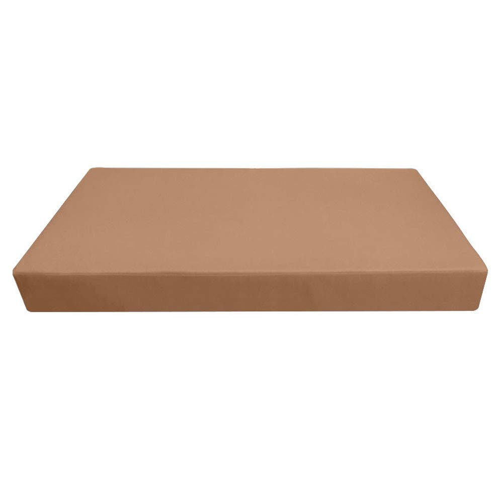 Prolinemax Outdoor Style 3 Full Knife Edge Daybed Mattress Cover - Waterproof Fitted Sheet with Bolster Pillow for Patio, Poolside & Sunroom Use