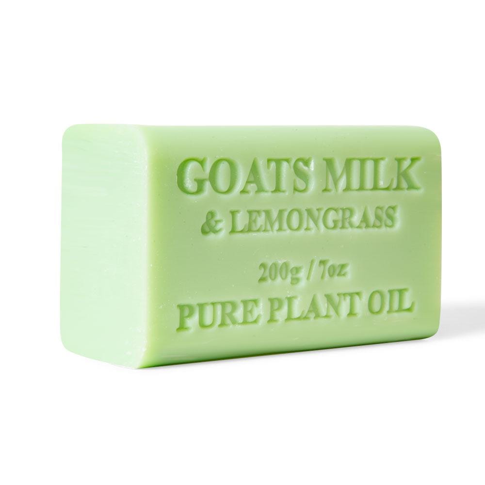 2-Pack 200g Goats Milk Soap Bars with Lemongrass Scent | 100% Natural Australian Skincare | Moisturizing & Gentle for Dry, Sensitive Skin | Perfect for Shower, Bath & Gift Giving