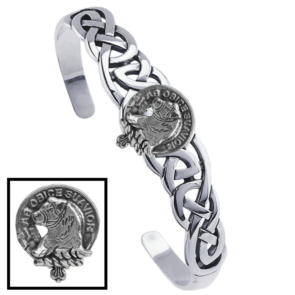 Galbraith Clan Celtic Cuff Bracelet - Scottish Heritage Jewelry for Men & Women - Stainless Steel Viking Armband - Perfect for Weddings, Renaissance Fairs & Celtic Events