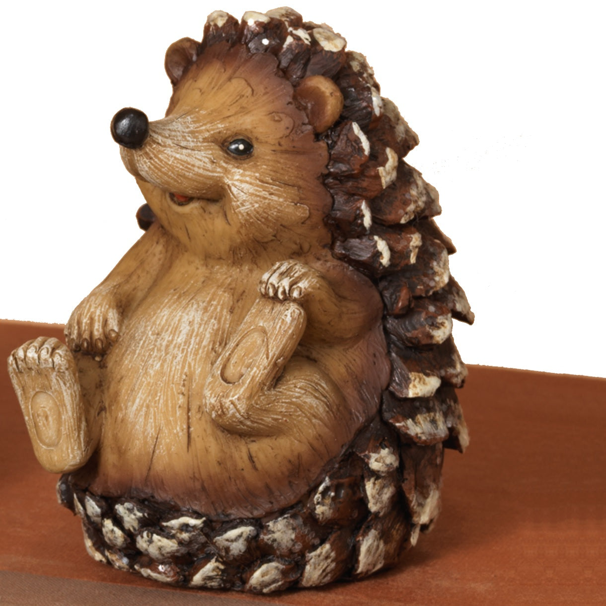 4 Pack Resin Pine Cone Hedgehog Figurines - Cute Animal Decor for Home, Garden, and Christmas Tree Ornaments - Perfect for Fall and Winter Seasonal Decorations