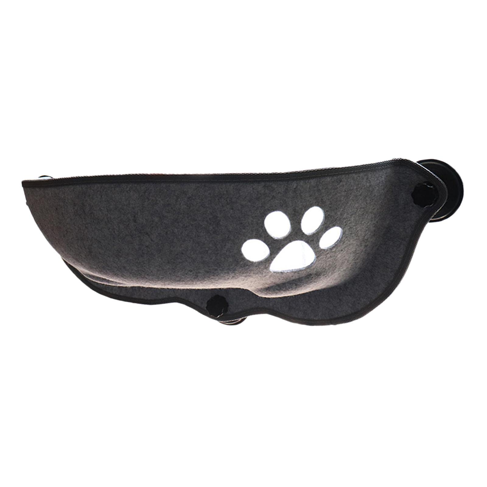 Premium Cat Window Hammock with Strong Suction Cups - Cozy Perch Bed for Cats to Lounge, Sunbathe & Relax - Perfect for Apartments & Sunny Windows - Gray Pet Furniture for Indoor Cats