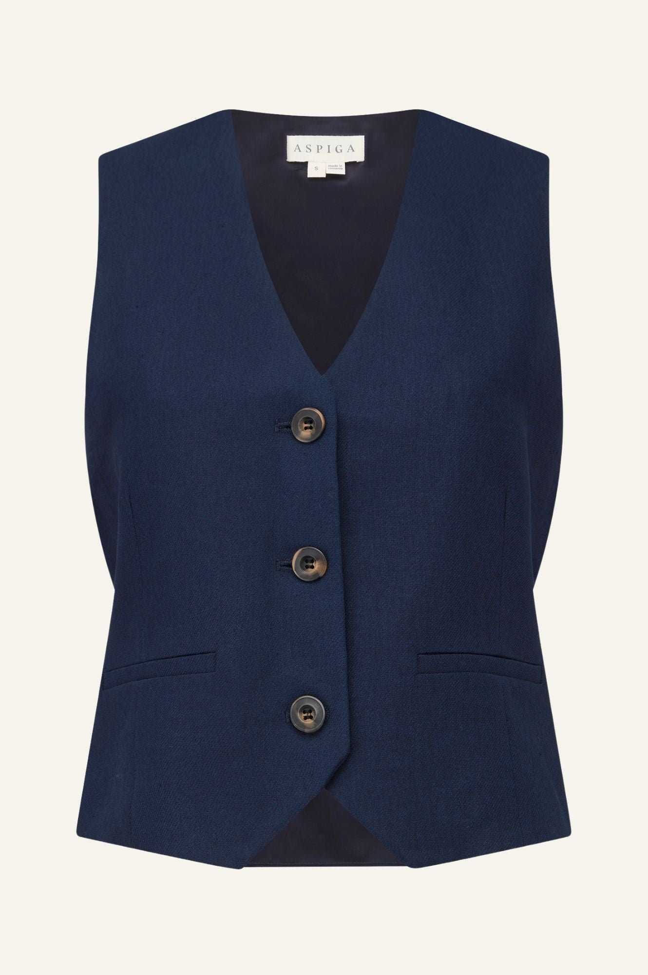 Premium Linen Blend Waistcoat Vest for Men - Comfortable & Stylish Navy Blue Formal Wear - Perfect for Weddings, Business Meetings & Office Outfits
