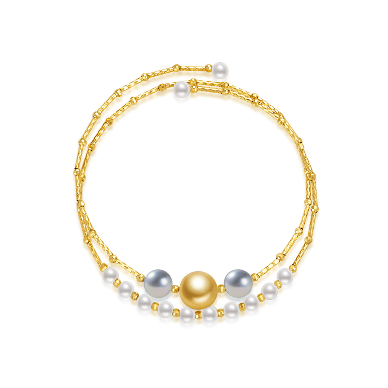18K Solid Gold South Sea Akoya Pearl Bracelet KB00033 | Elegant Pearl Jewelry for Women | Perfect for Weddings, Parties & Special Occasions