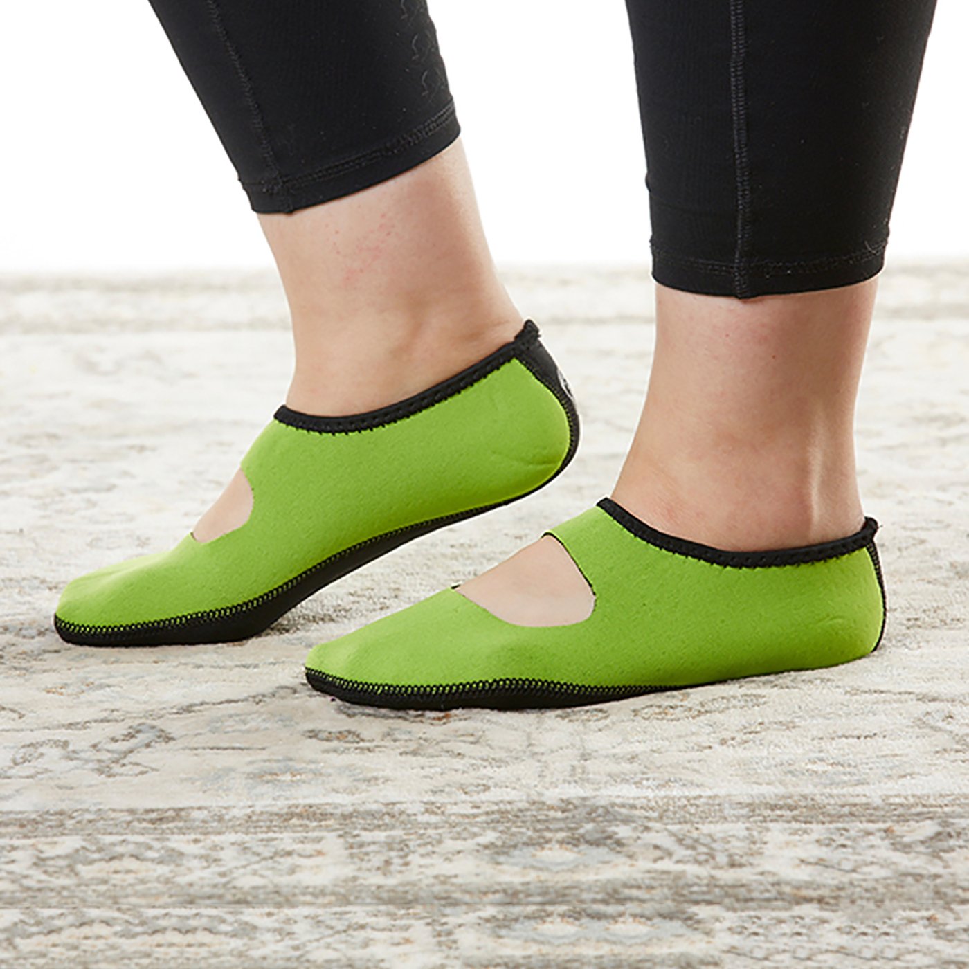 NUFOOT Women's Foldable Mary Jane Flats - Flexible & Comfortable Ballet Shoes for Travel, Yoga, Dance, Exercise | Non-Slip Indoor Slippers & Yoga Socks | Perfect for Home, Gym, Studio & Casual Wear