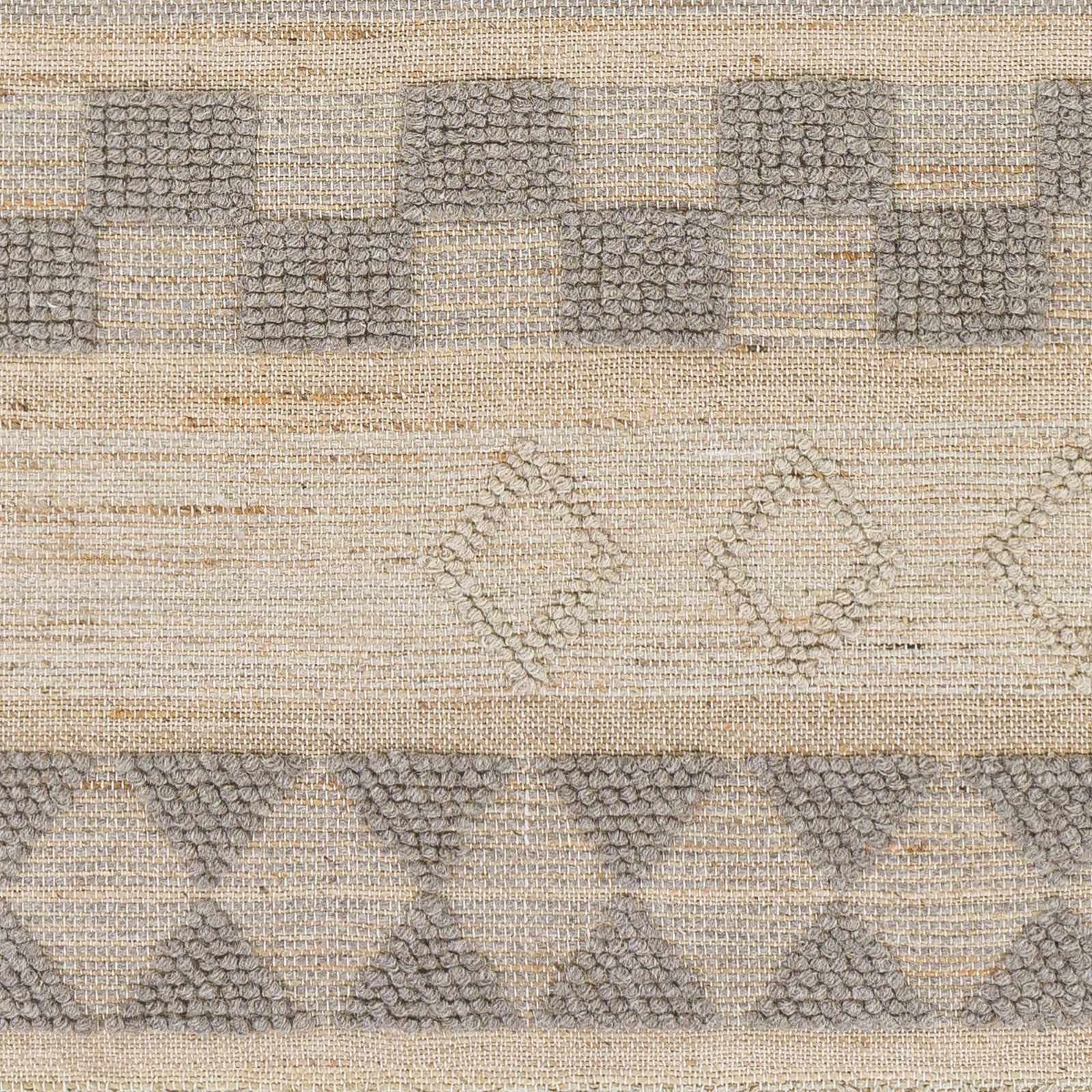 Bohemian Transitional Jute Area Rug for Living Room & Bedroom - 2' x 3' Tan & Gray - Hauteloom Ardee - Perfect for Boho Decor, Cozy Spaces & Neutral Home Styling