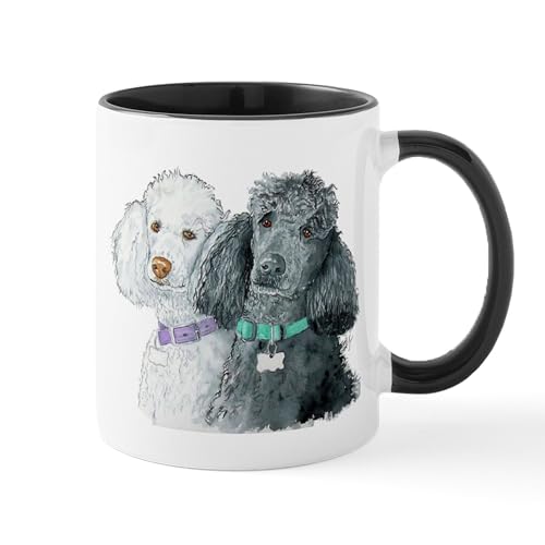 White/Black Inside - Two Poodles Mug