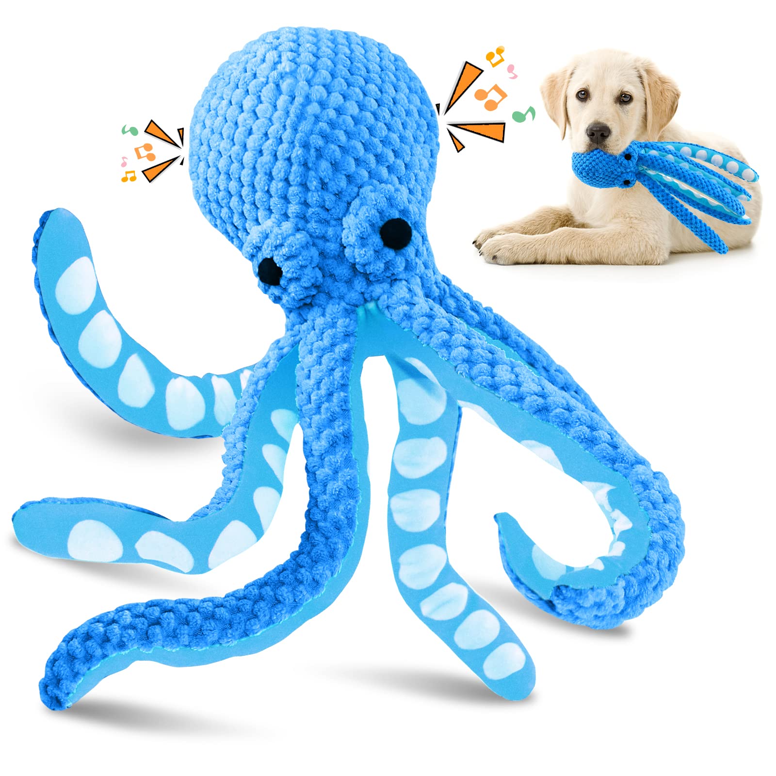Durable Squeaky Dog Toys for Large Breeds - Interactive Soft Fabric Chew Toys for Puppies & Adult Dogs - Perfect for Indoor Play, Training & Keeping Pets Entertained