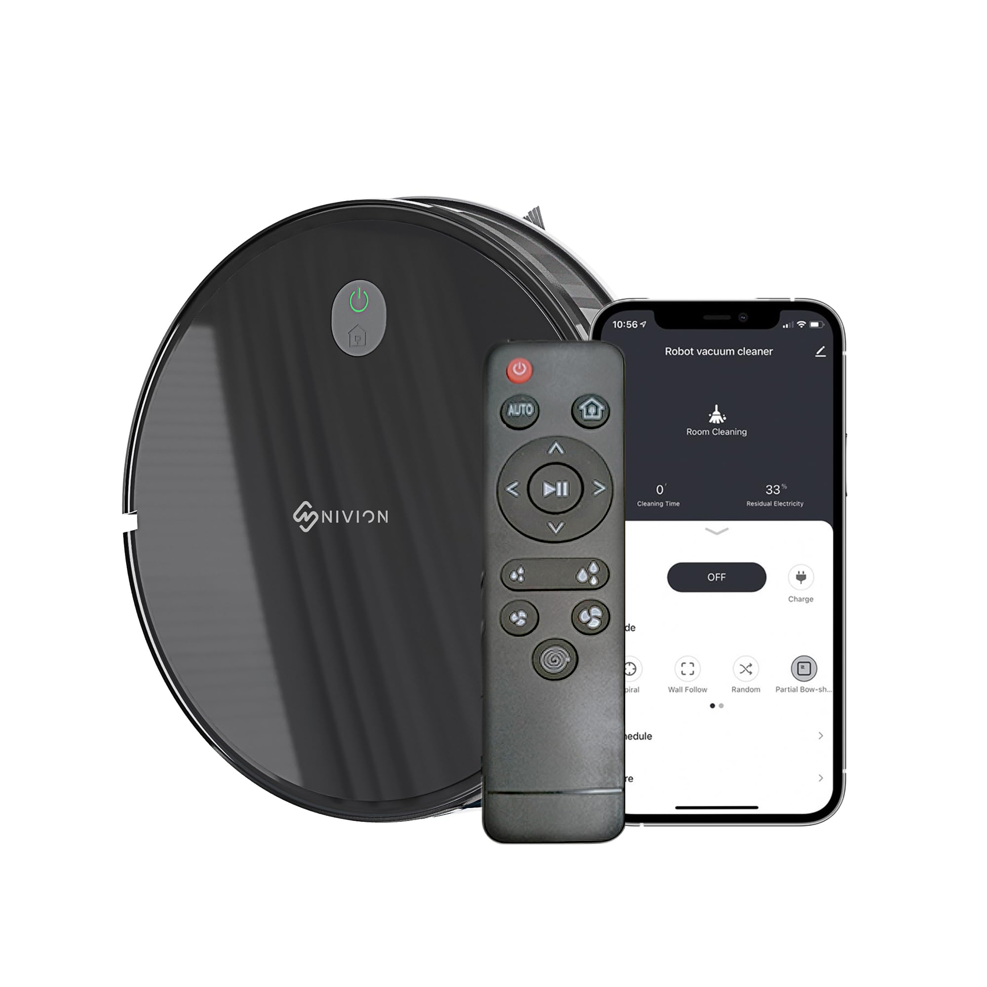 Smart Robot Vacuum Cleaner with Powerful Cyclone Suction - Auto Scheduled Cleaning, Pet Hair & Hard Floor Friendly - Perfect for Home, Office & Pet Owners