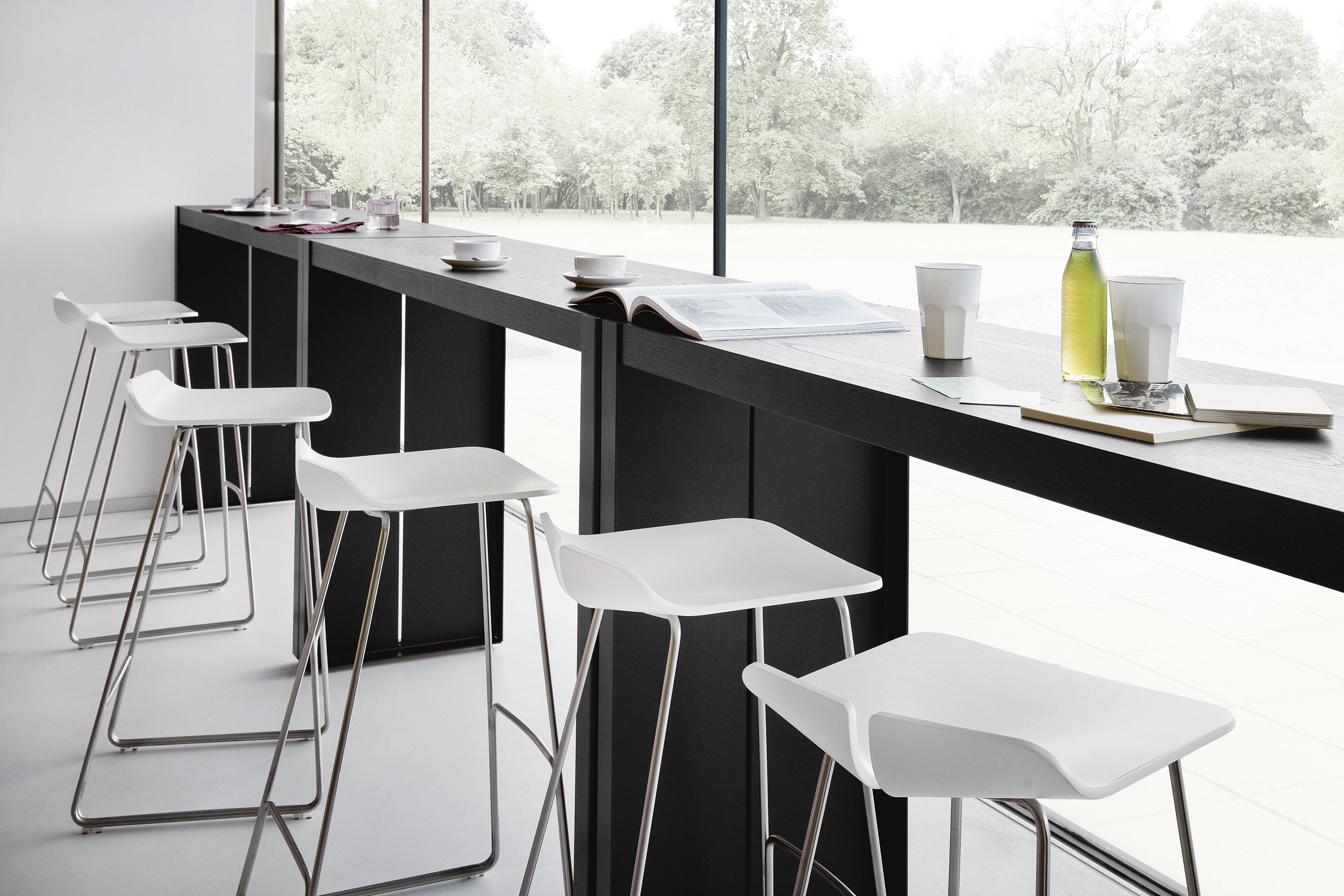 Lapalma Link S128 Stool - Modern Bar Stool for Kitchen, Dining & Office - Adjustable Height & Sleek Design