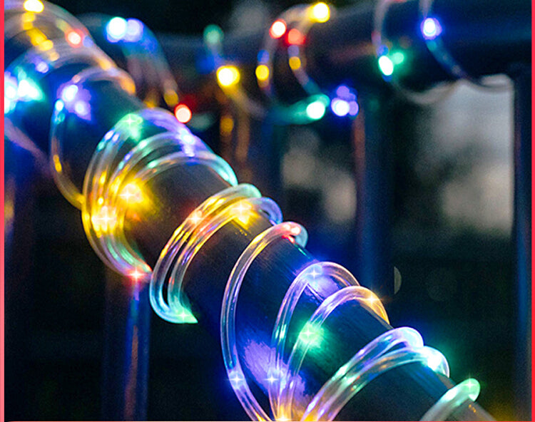 Solar Powered Flashing String Lights - Outdoor Waterproof Fairy Lights for Garden, Patio, Party & Holiday Decorations - Perfect for Christmas, Halloween, Weddings and Backyard Lighting