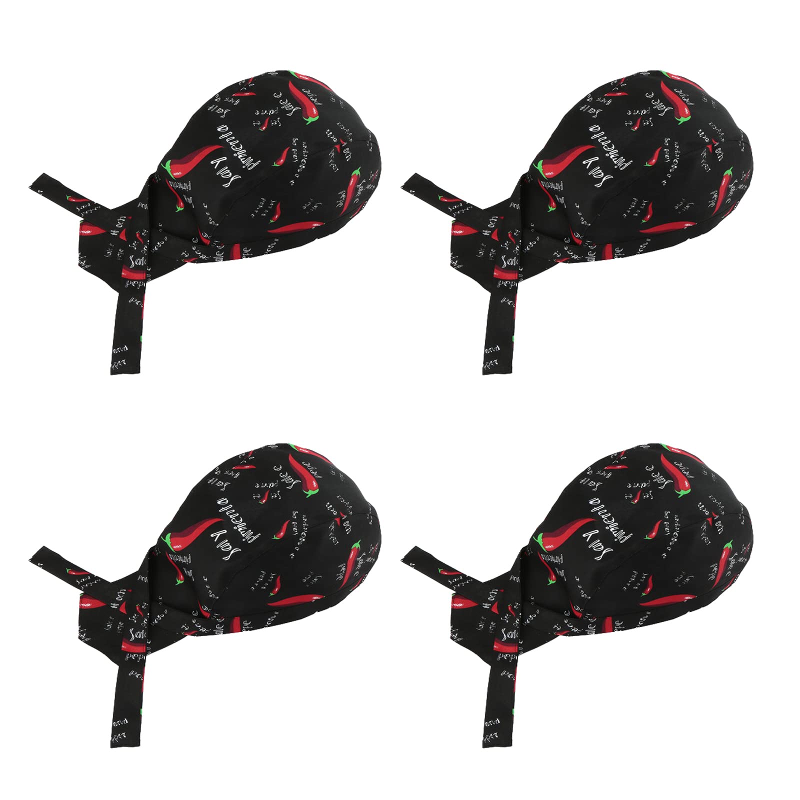 4 Pack Breathable Adjustable Chef Hats for Men & Women - Comfortable Kitchen Cooking Caps, One Size Fits All - Perfect for Restaurants, Baking, BBQ, and Professional Cooking