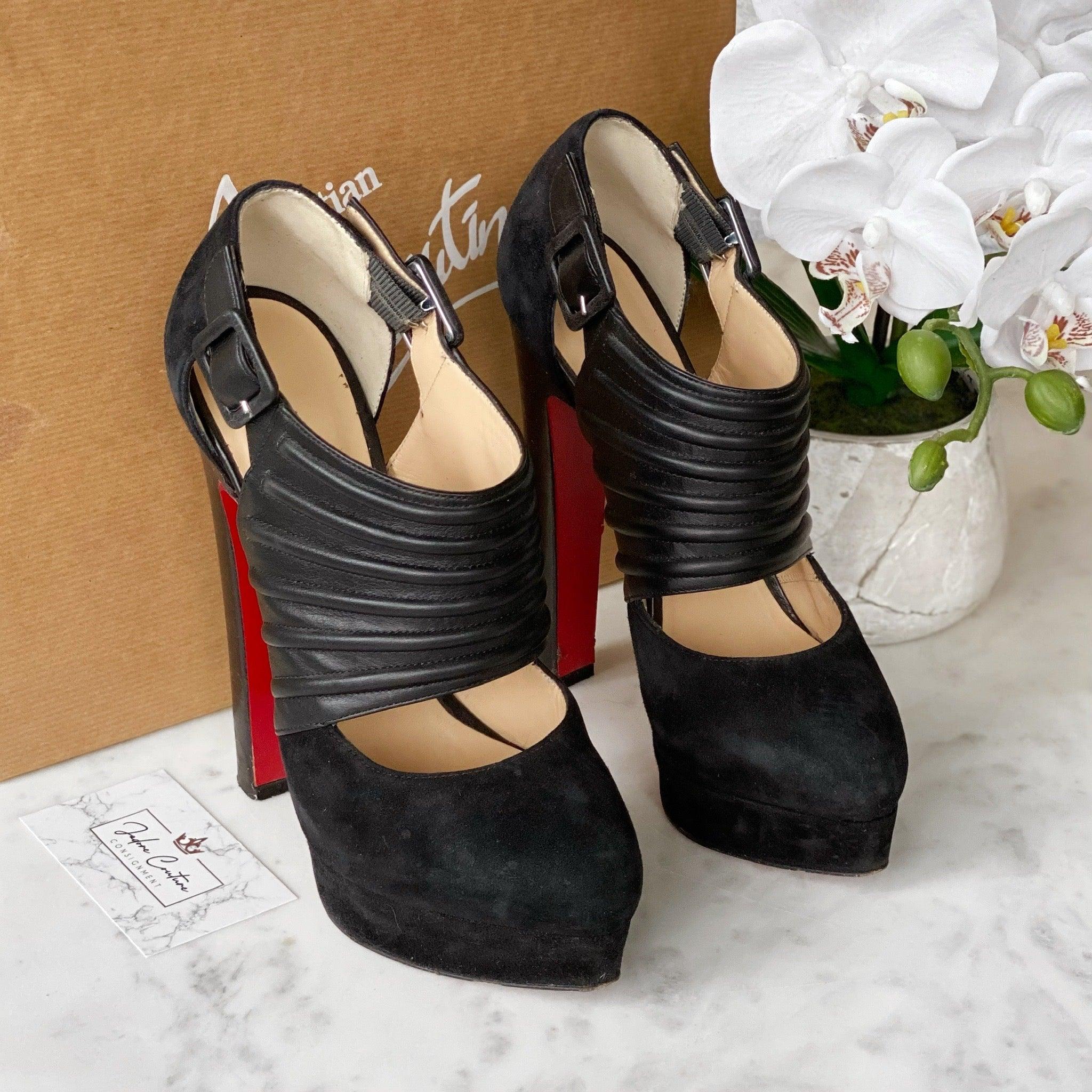Christian Louboutin Bye Bye Suede Booties Size 37 - Women's Luxury Ankle Boots for Party & Night Out