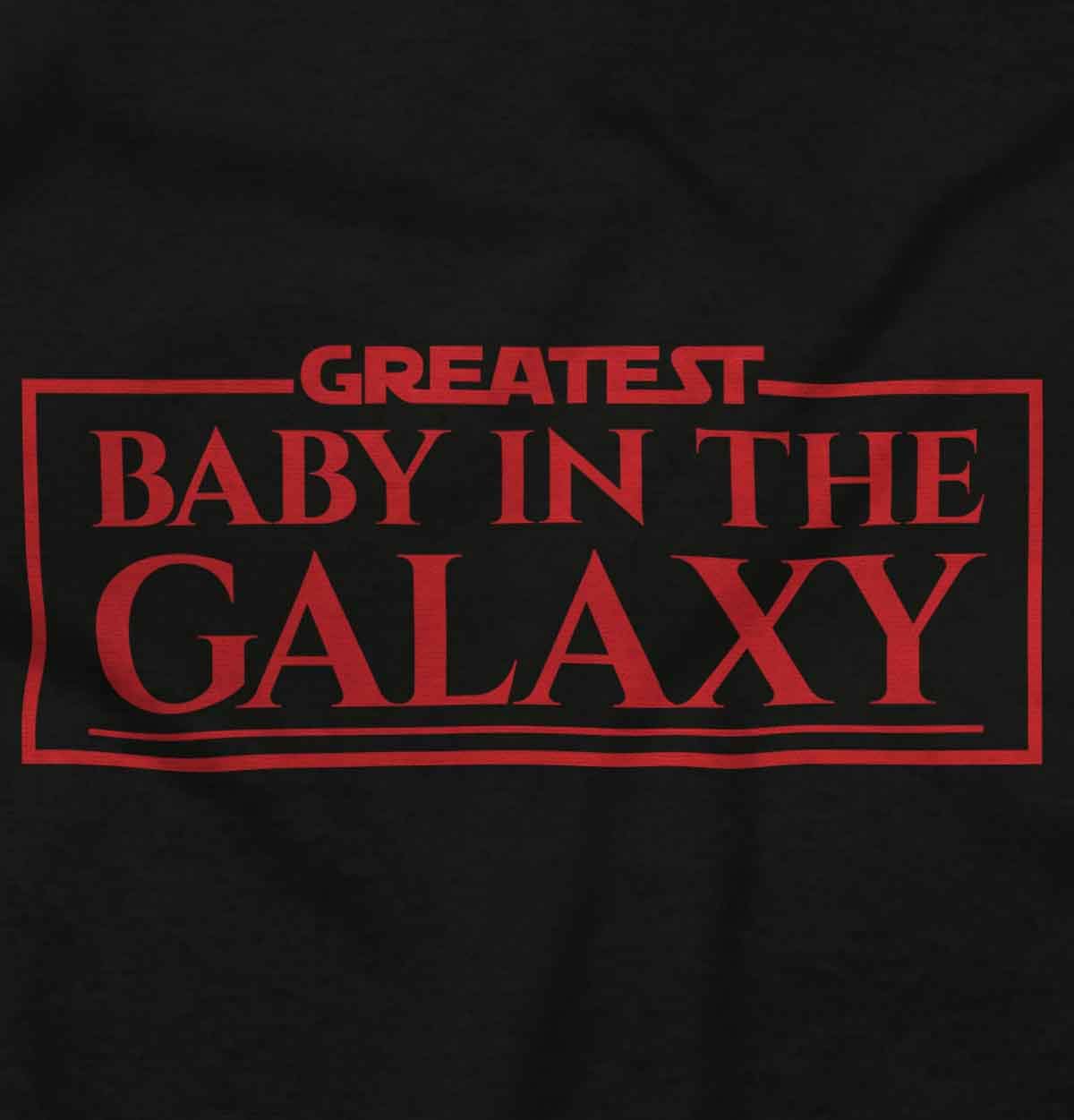 Brisco Brands Greatest Baby in the Galaxy Space-Themed Baby Romper for Boys & Girls - Perfect for Astronaut Costume, Space-Themed Birthday Parties & Photo Shoots