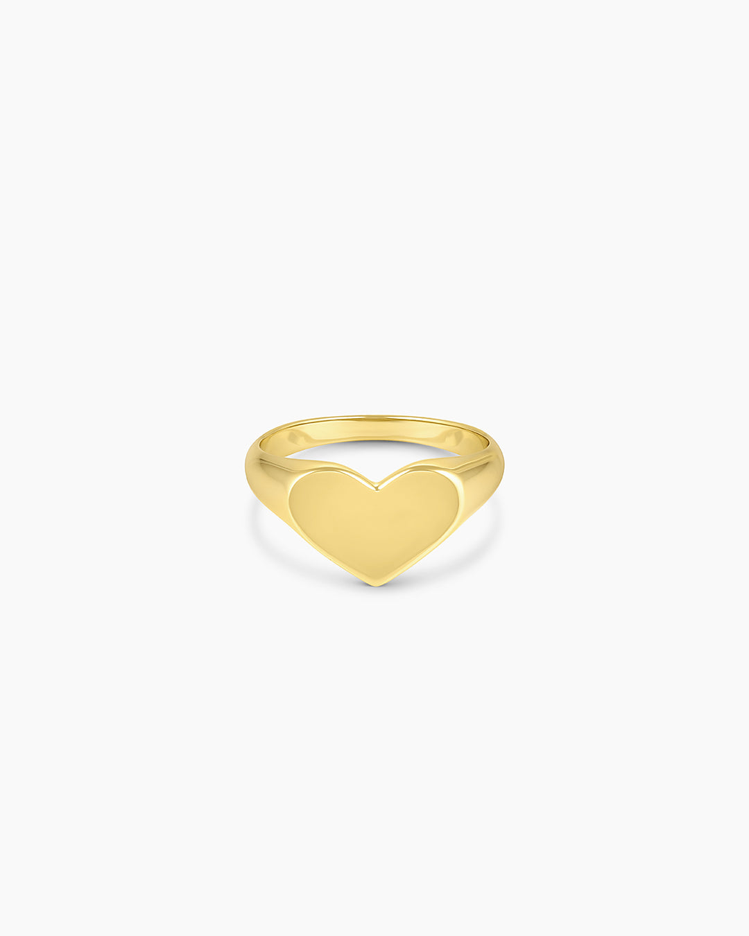 Louise Heart Signet Ring - Elegant Gold Plated Jewelry for Women, Vintage Style Pinky Ring - Perfect for Valentine's Day Gifts, Anniversary & Everyday Wear
